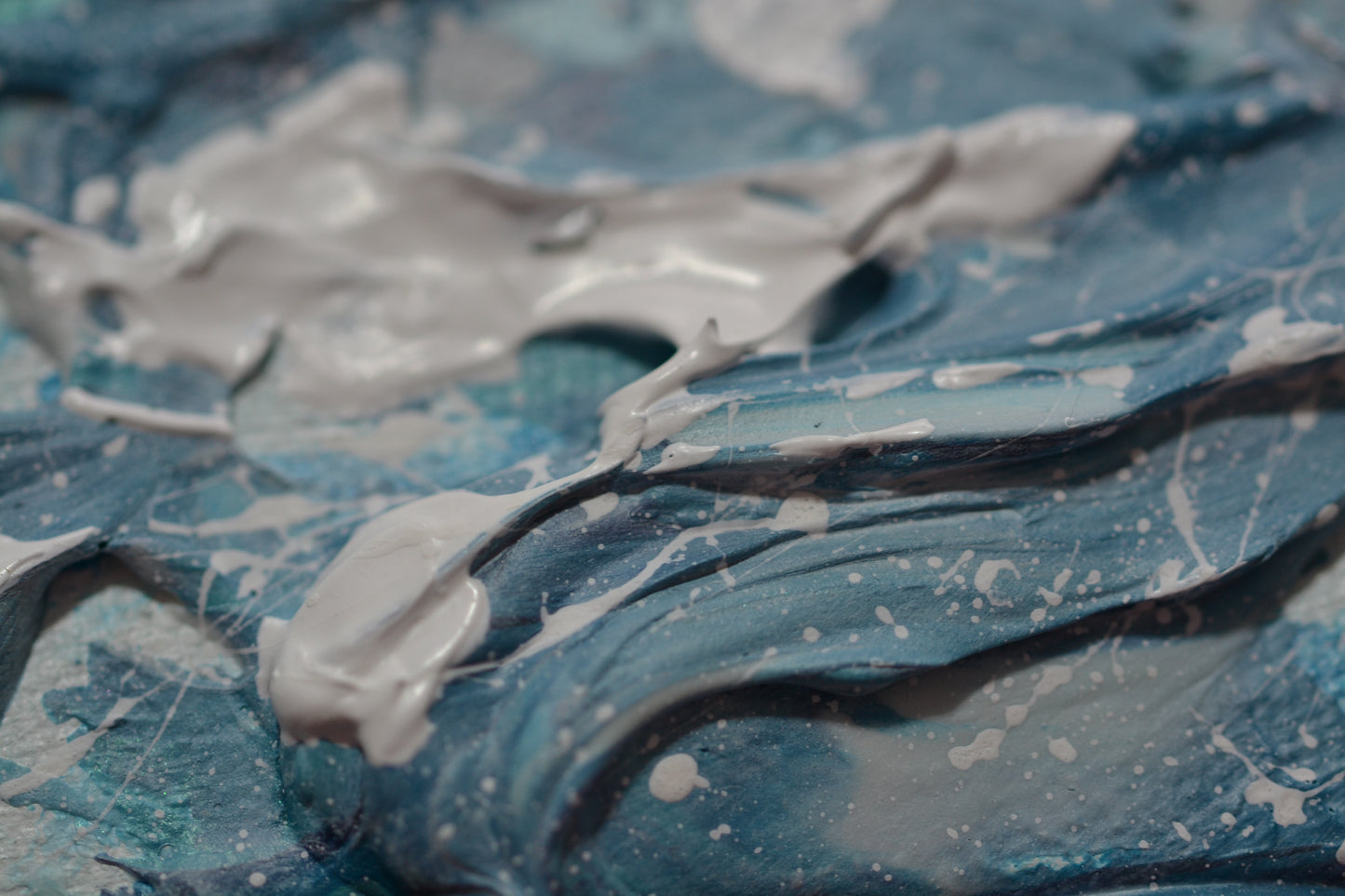 Toile abstraite ''Vague de fraîcheur''