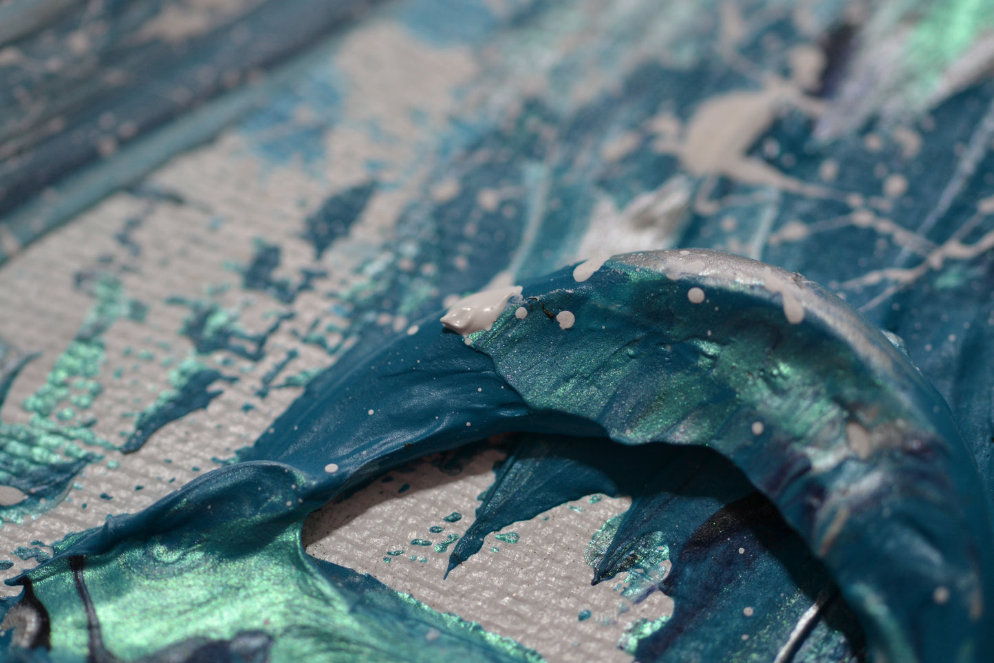Toile abstraite ''Vague de fraîcheur''