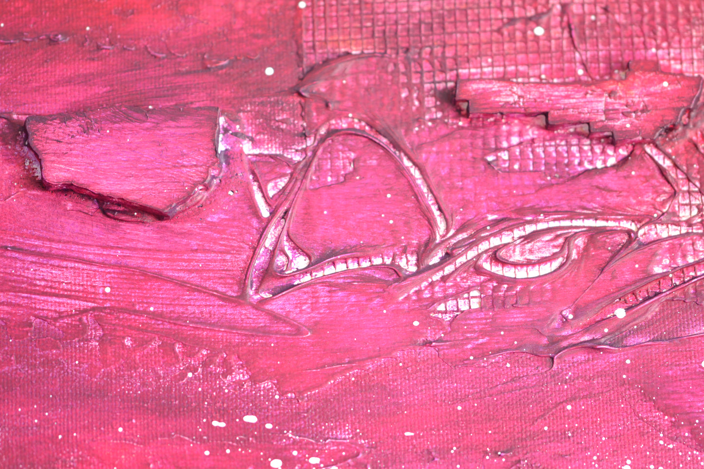 Toile abstraite ''La framboise romantique''