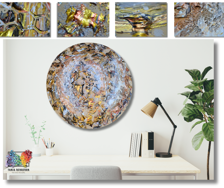 Toile abstraite ''Lumière réconfortante''