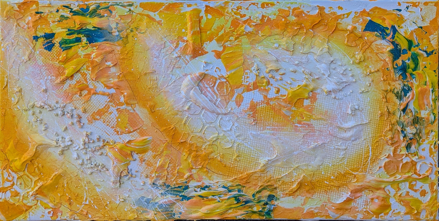 Toile abstraite ''Ma crevette d'amour''