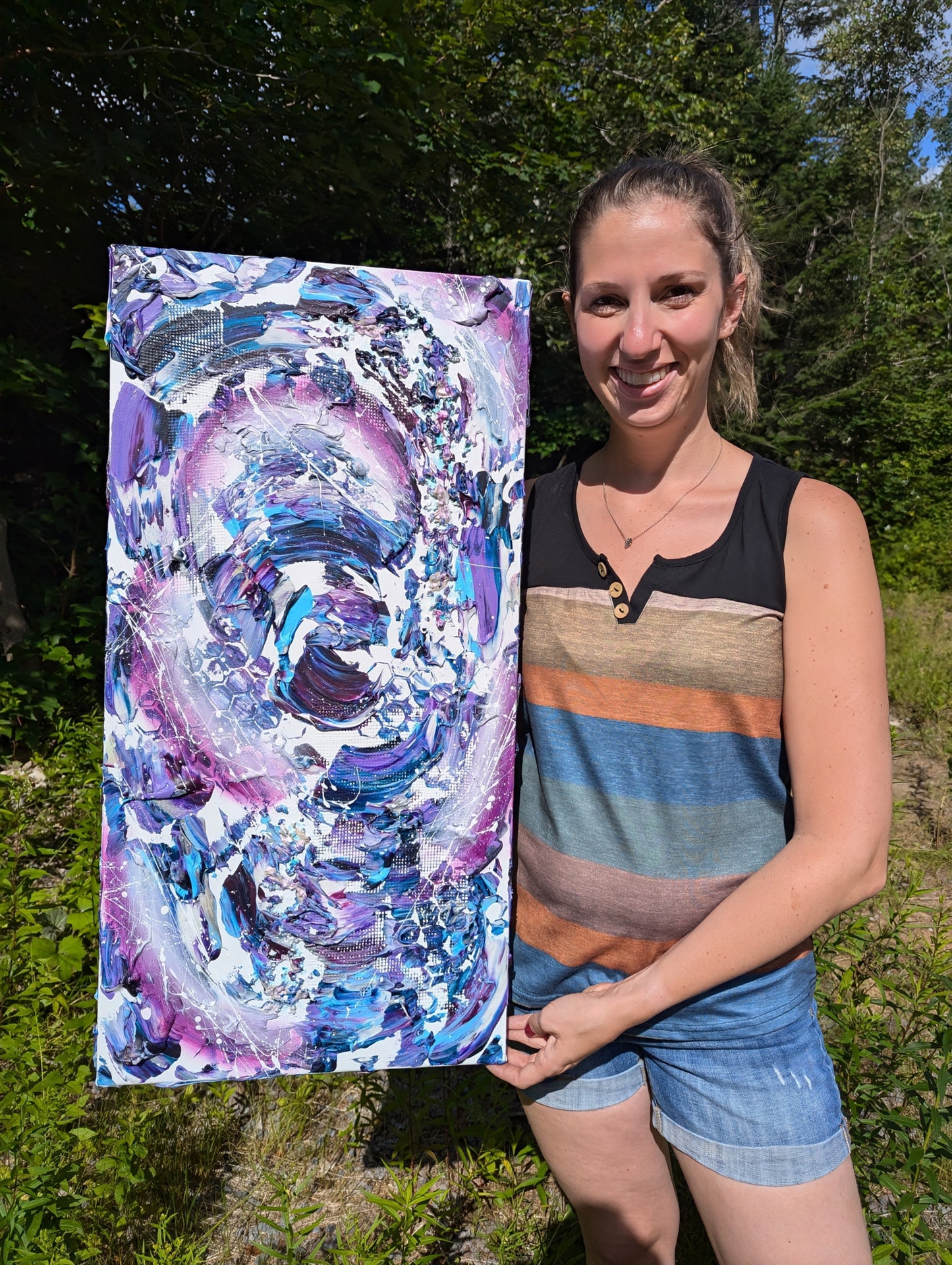 Toile abstraite ''Tranquillité''