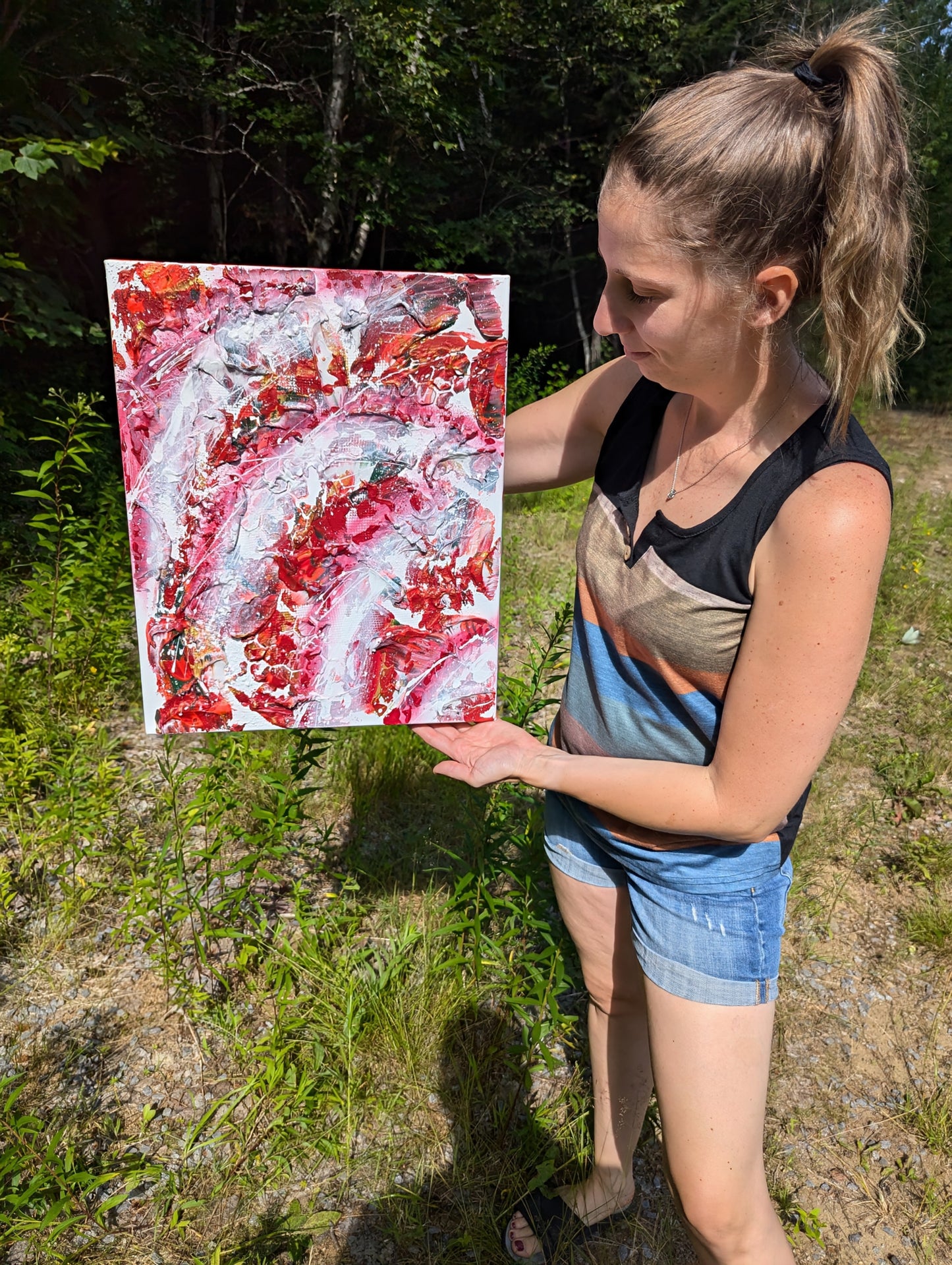 Toile abstraite '' Passion''