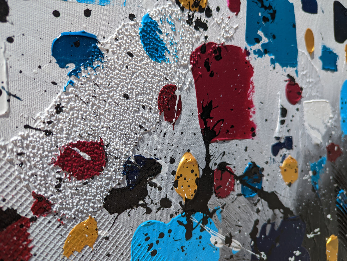 Toile abstraite "Confettis stellaires"