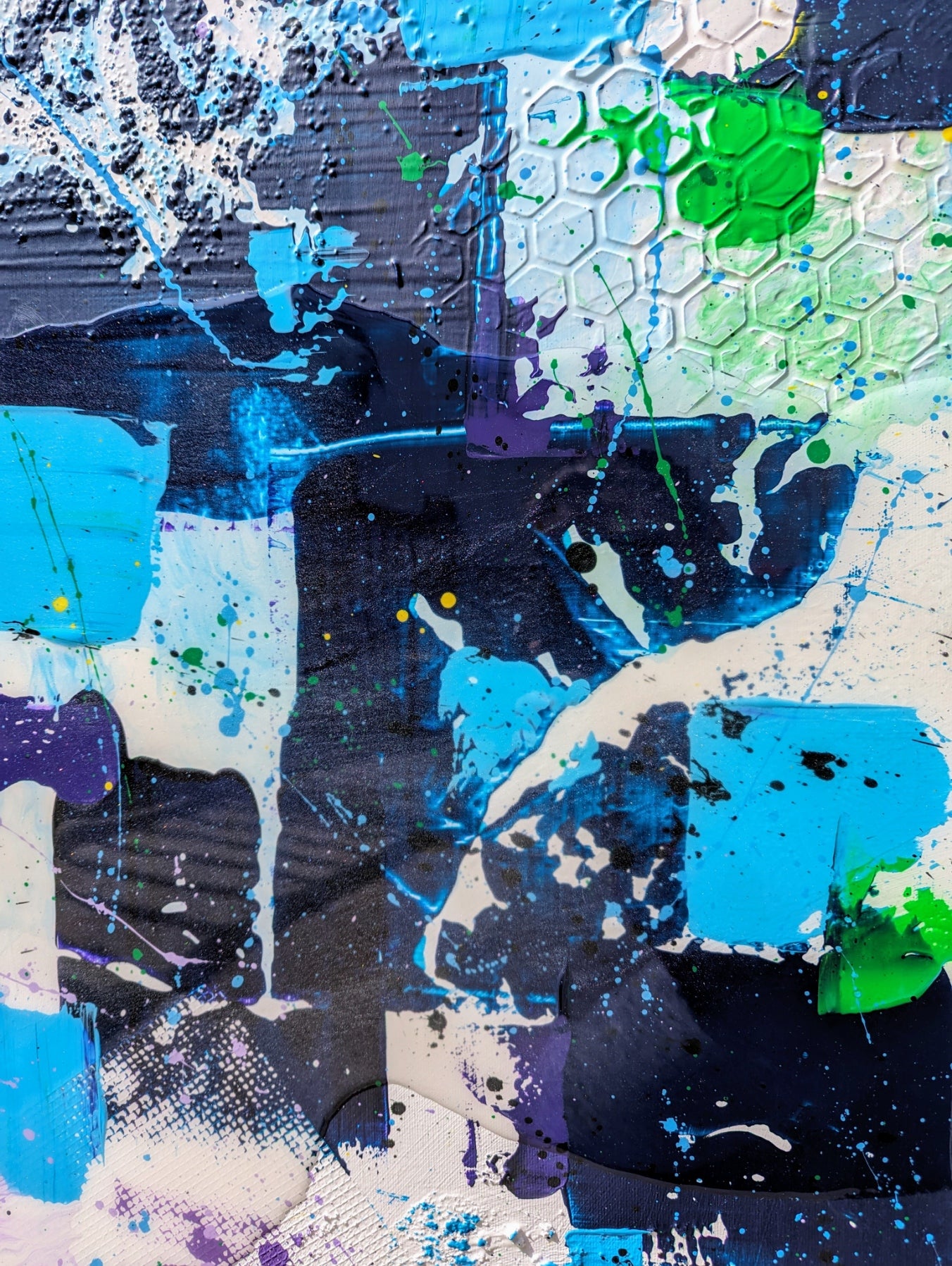 Toile abstraite "Rainbow"