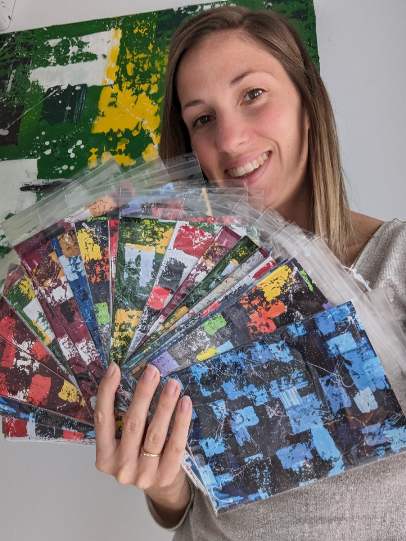 Carte de souhait ''Confettis Stellaires'' (pqt de 3)