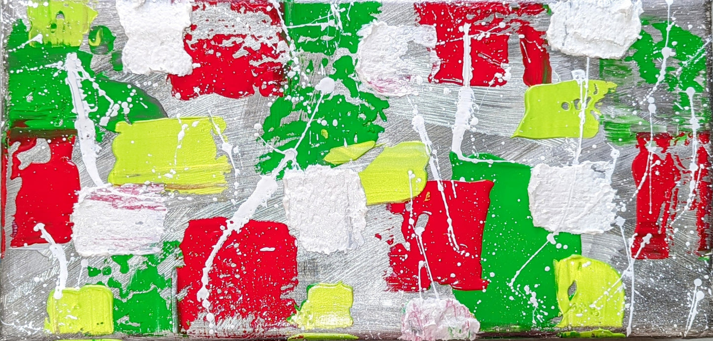 Toile abstraite ''Noël''