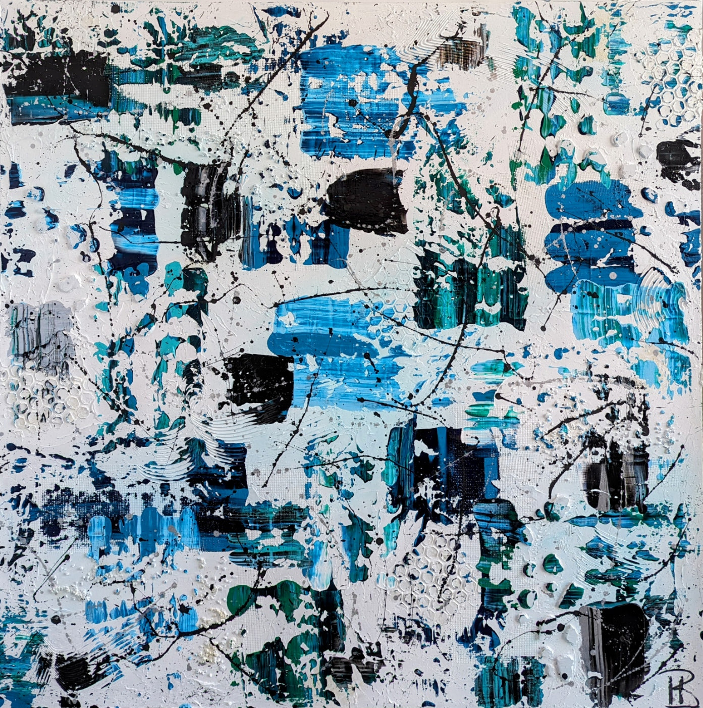 Toile abstraite ''Doux moments'' EN EXPOSITION