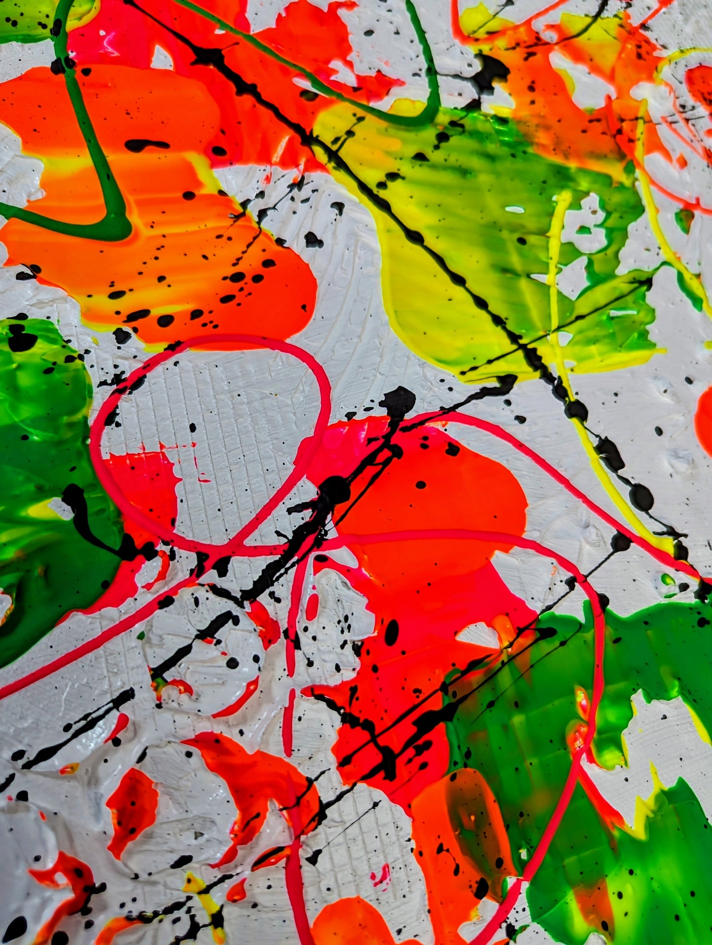 Toile abstraite ''Aurore électrique''
