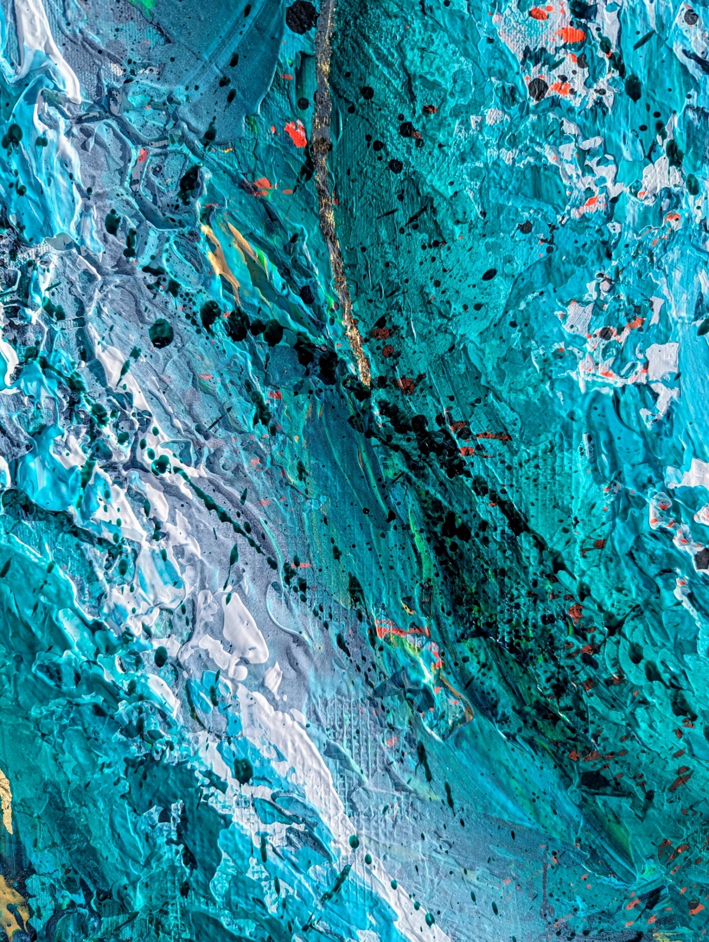 Toile abstraite ''Vert l'avenir''
