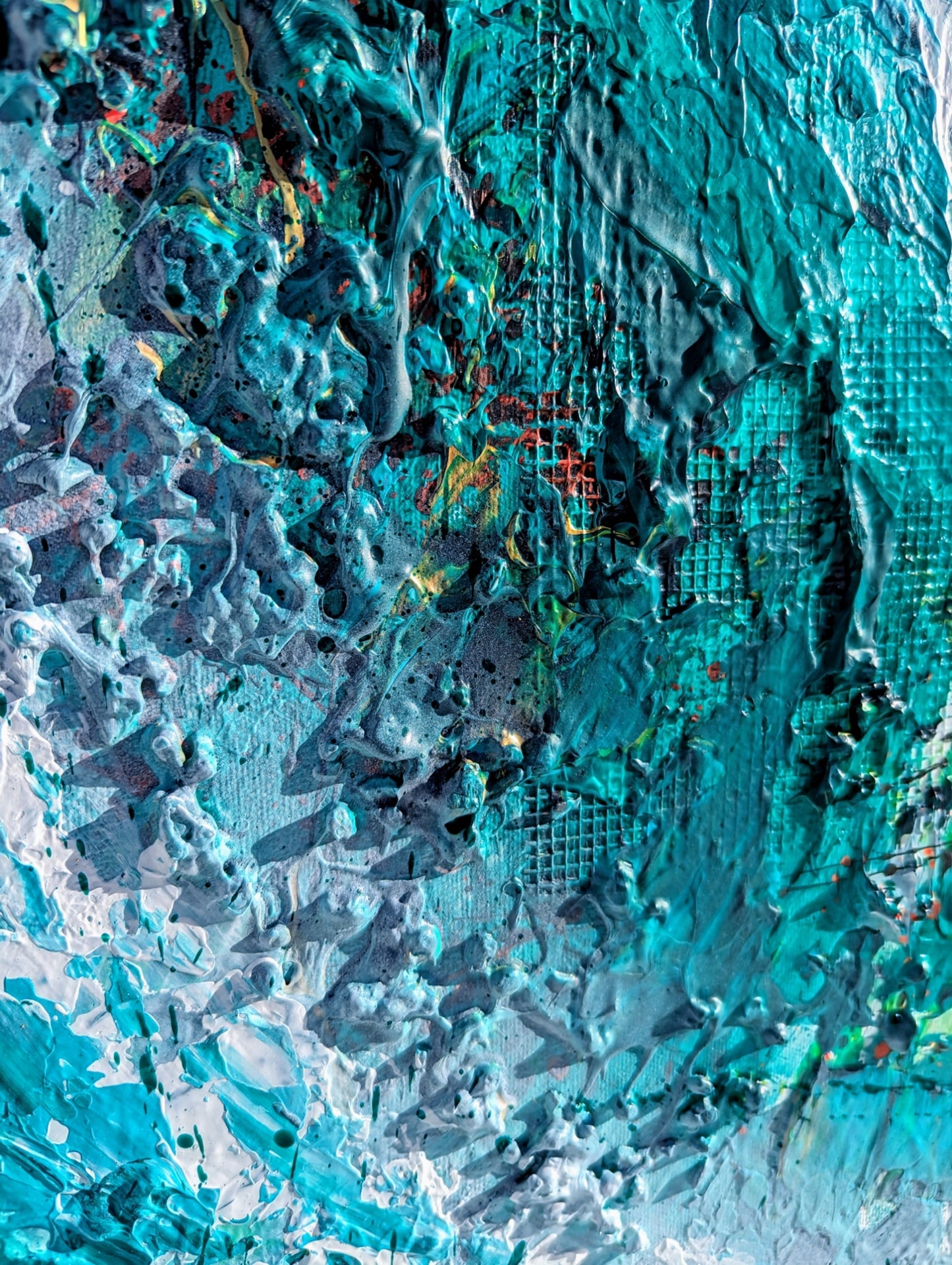 Toile abstraite ''Vert l'avenir''