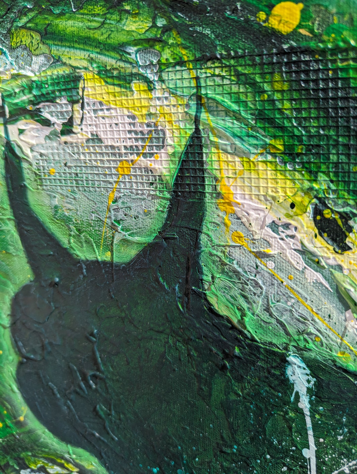 Toile abstraite ''L'écoute de l'instinct''