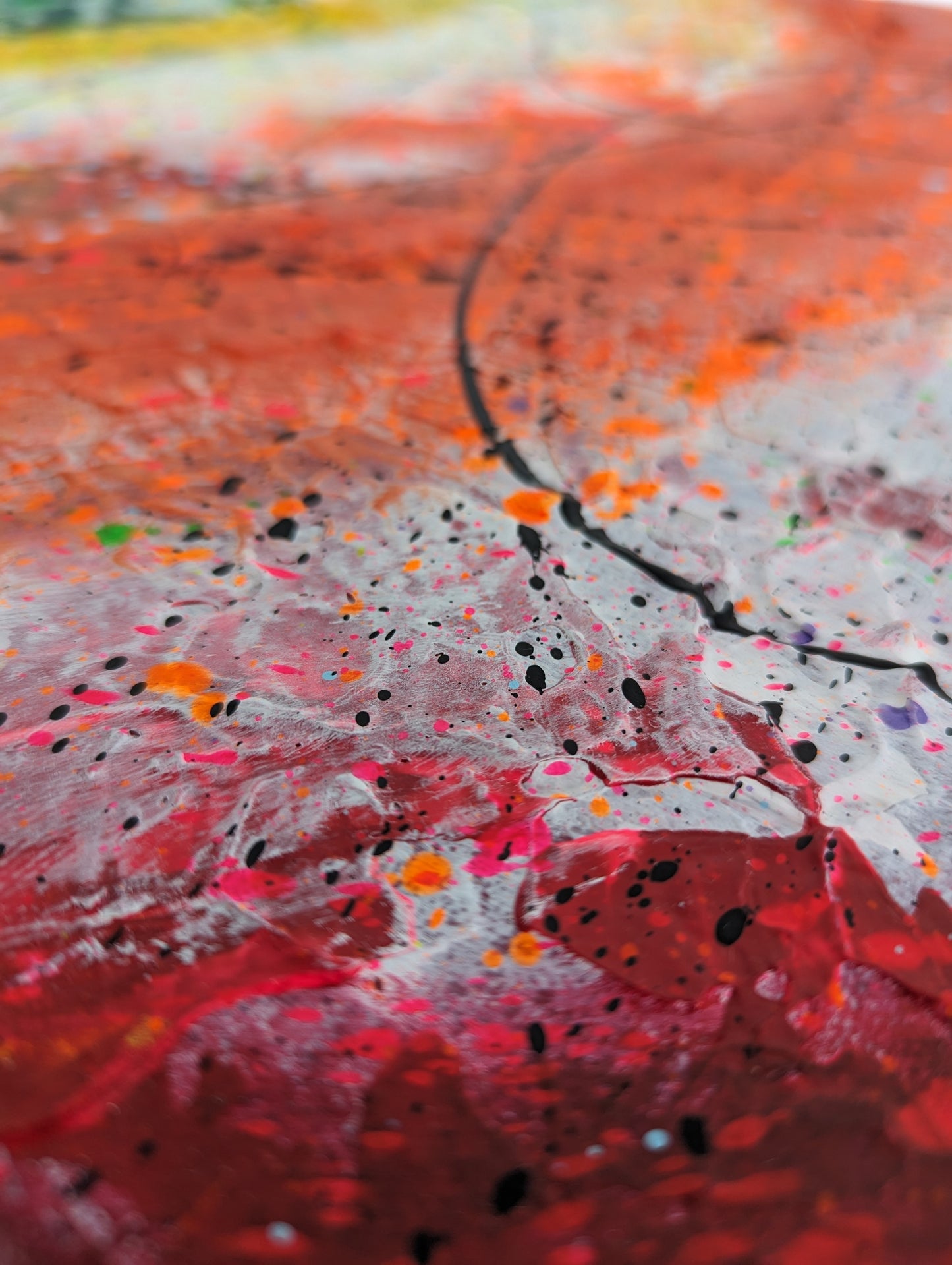 Toile abstraite ''Résonance des couleurs''