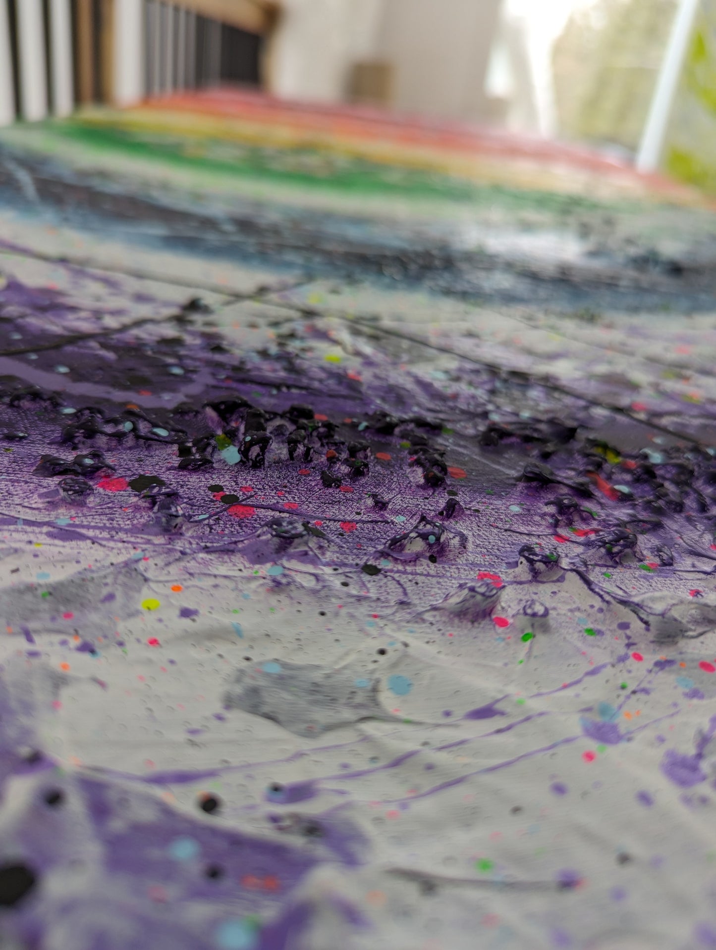 Toile abstraite ''Résonance des couleurs''