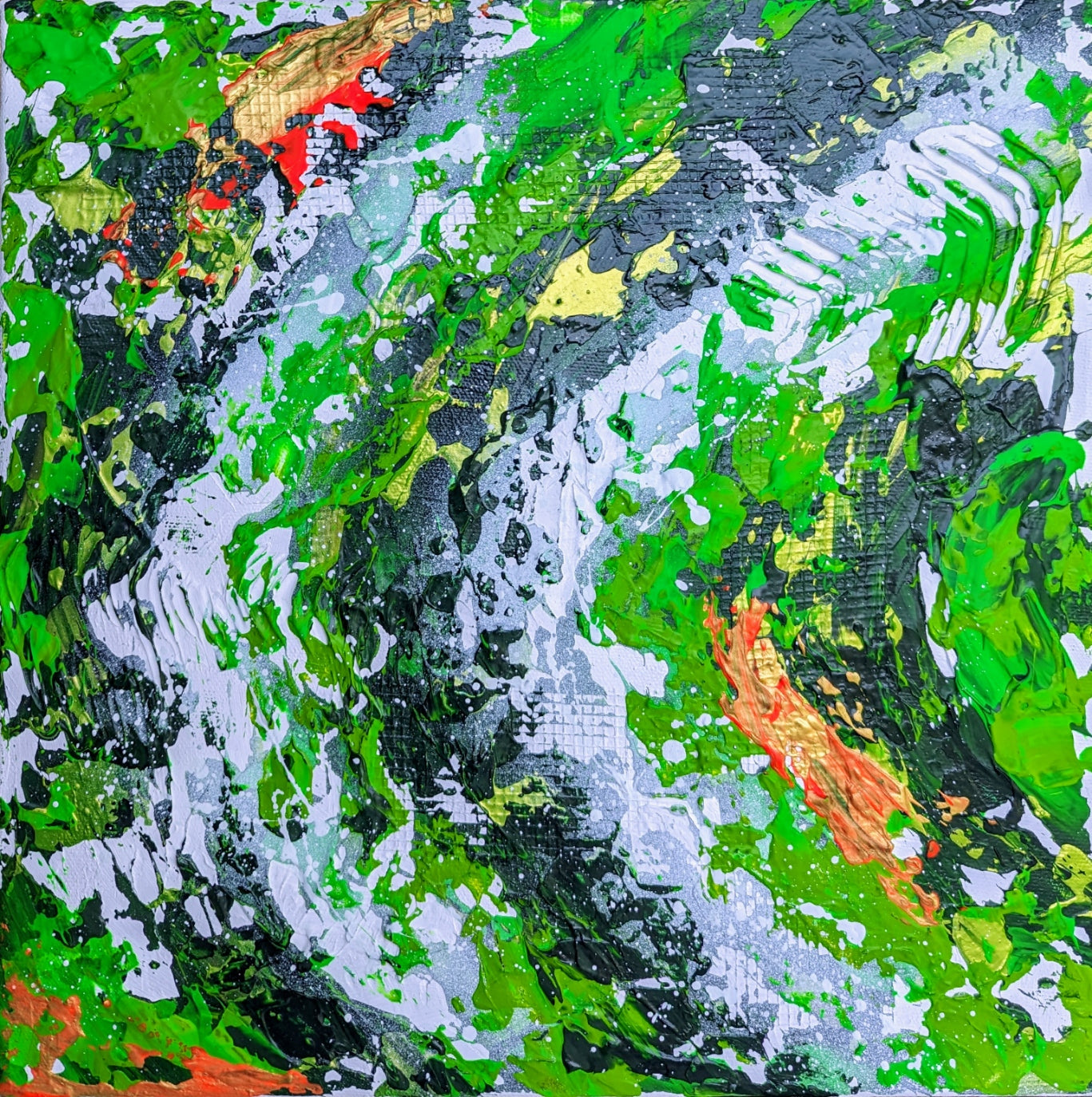 Toile abstraite ''Croissance sereine''