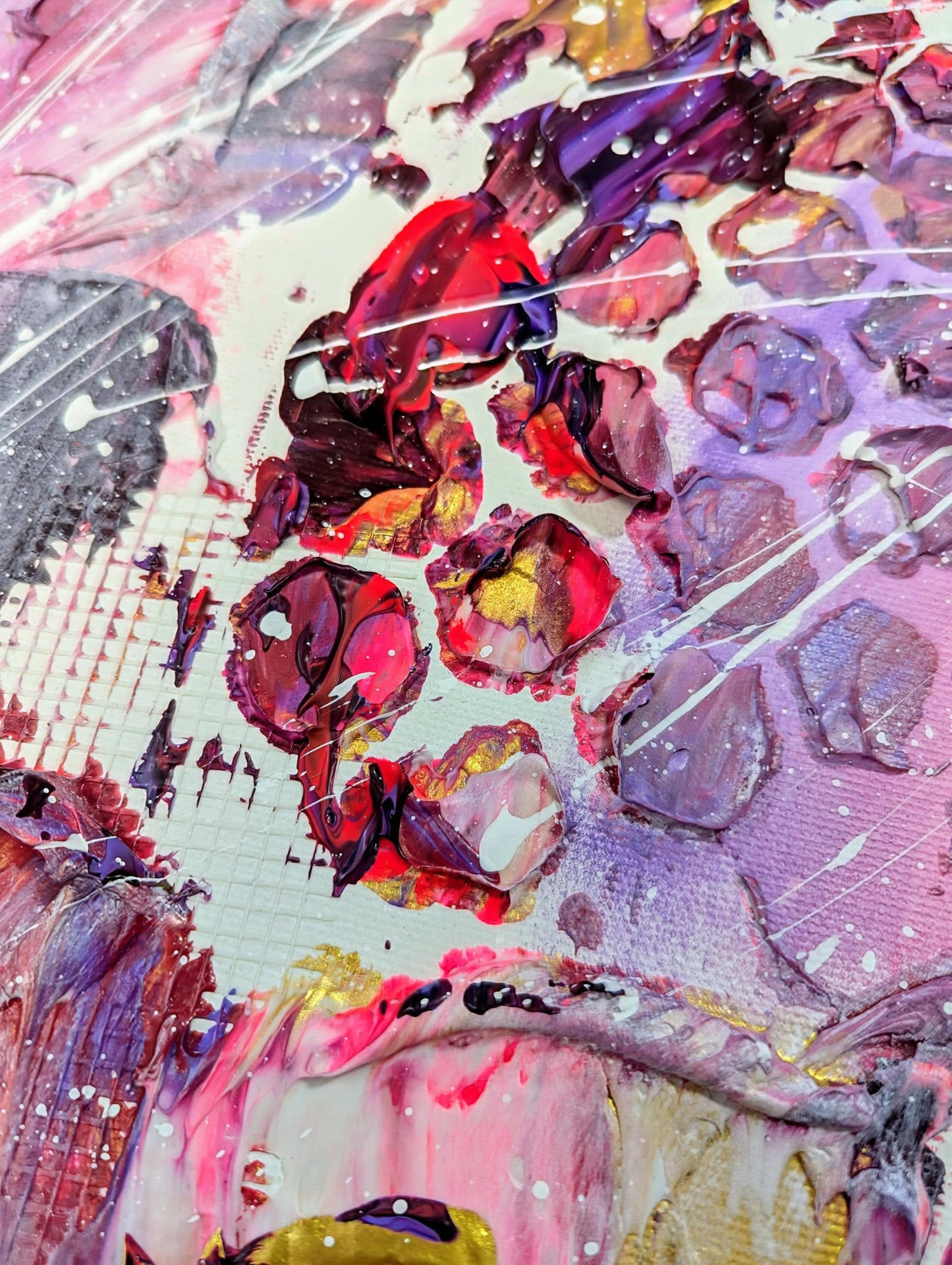 Toile abstraite ''Aphrodisiaque'' EN EXPOSITION