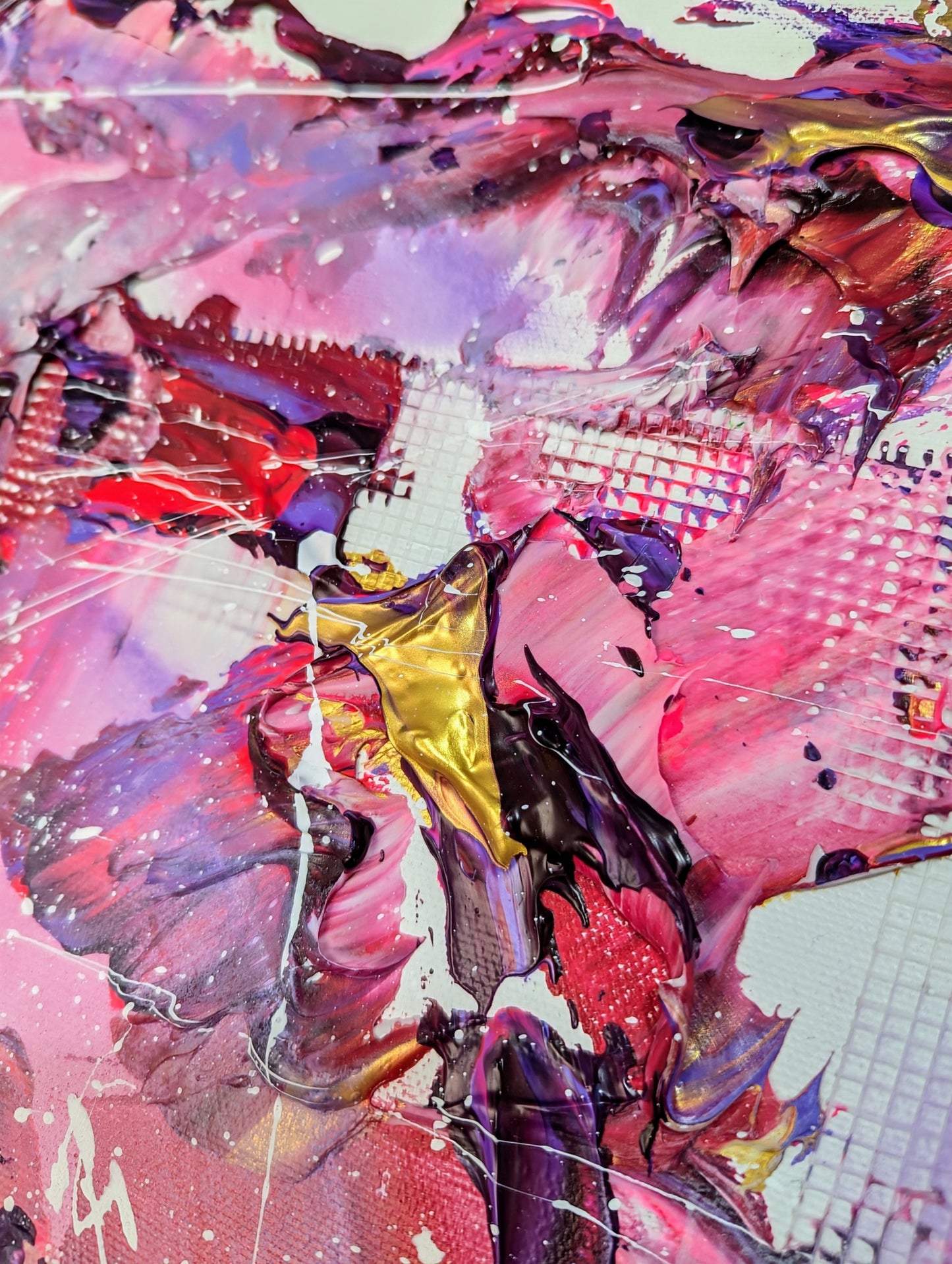 Toile abstraite ''Aphrodisiaque'' EN EXPOSITION