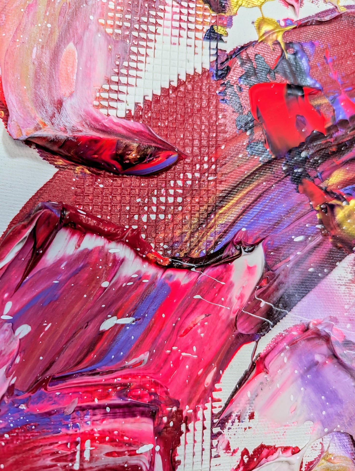 Toile abstraite ''Aphrodisiaque'' EN EXPOSITION