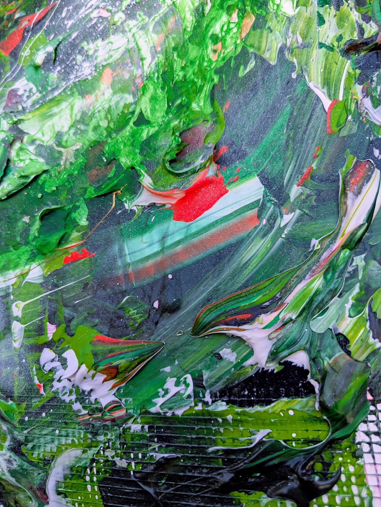 Toile abstraite ''Les fleurs sont de retour''