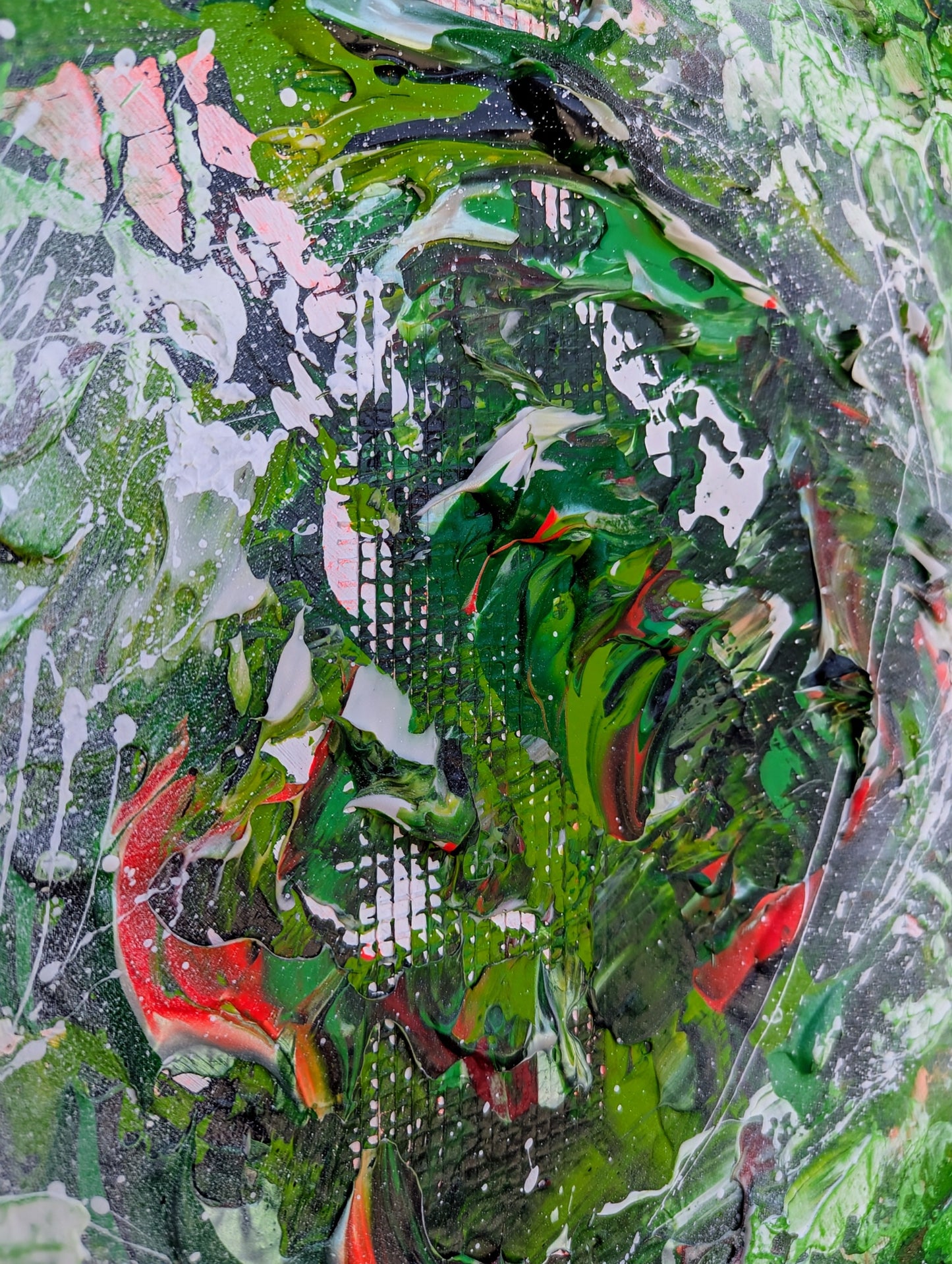 Toile abstraite ''Les fleurs sont de retour''