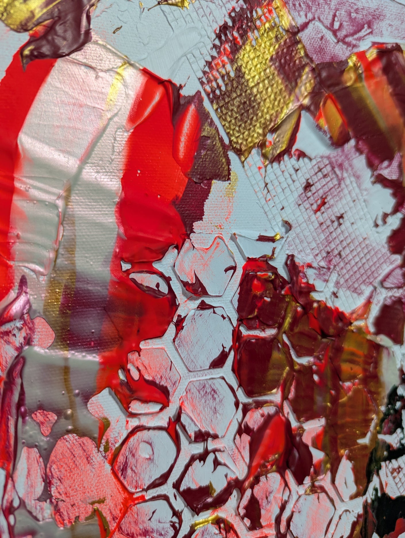 Toile abstraite ''S'offrir une rose''