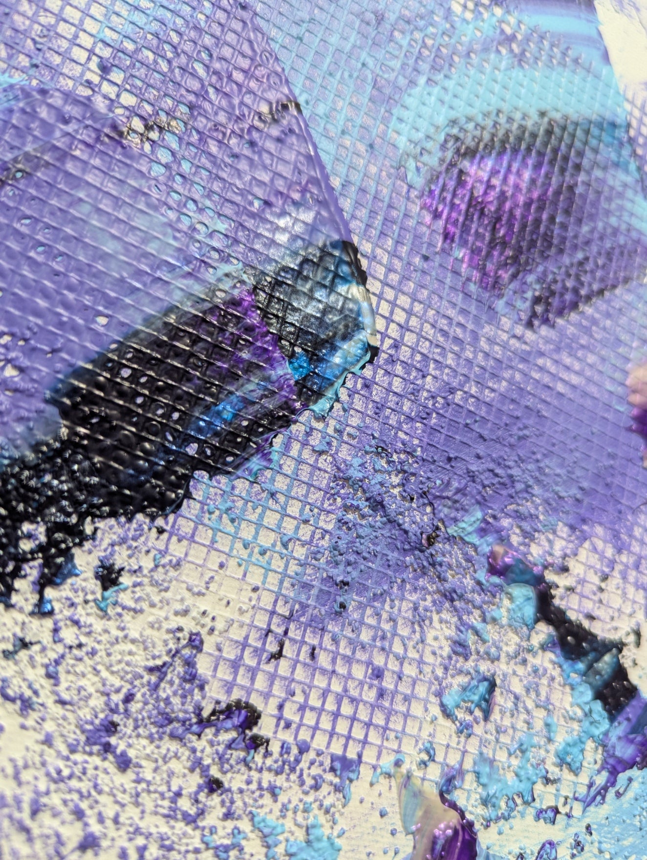 Toile abstraite ''Ça sent bon le lilas!''