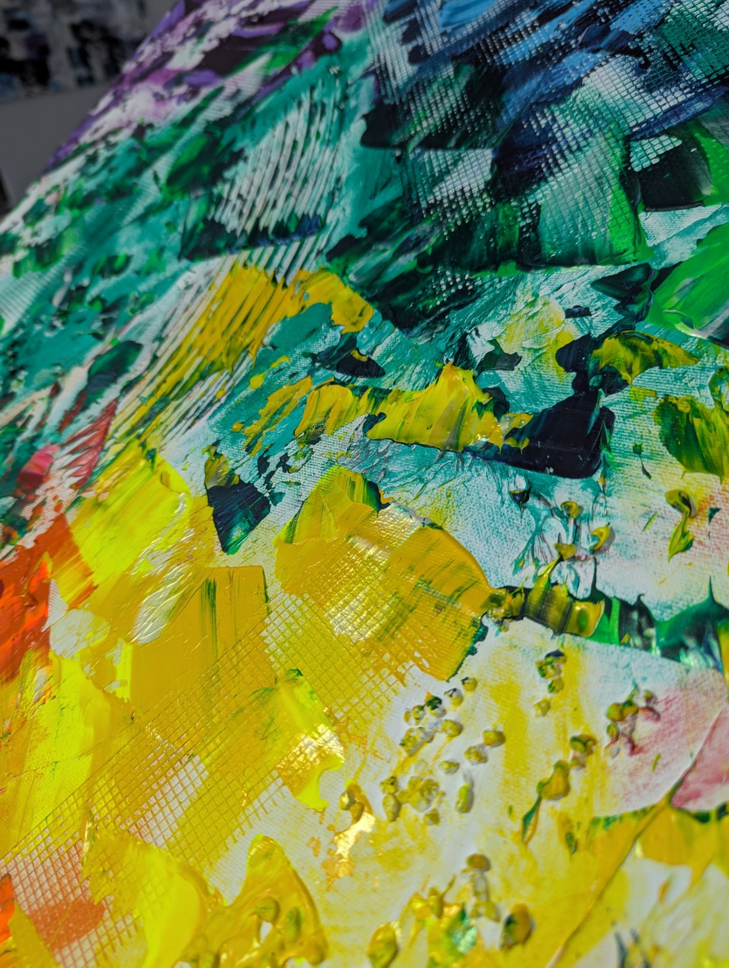 Toile abstraite ''Vers l'infini et plus loin encore''