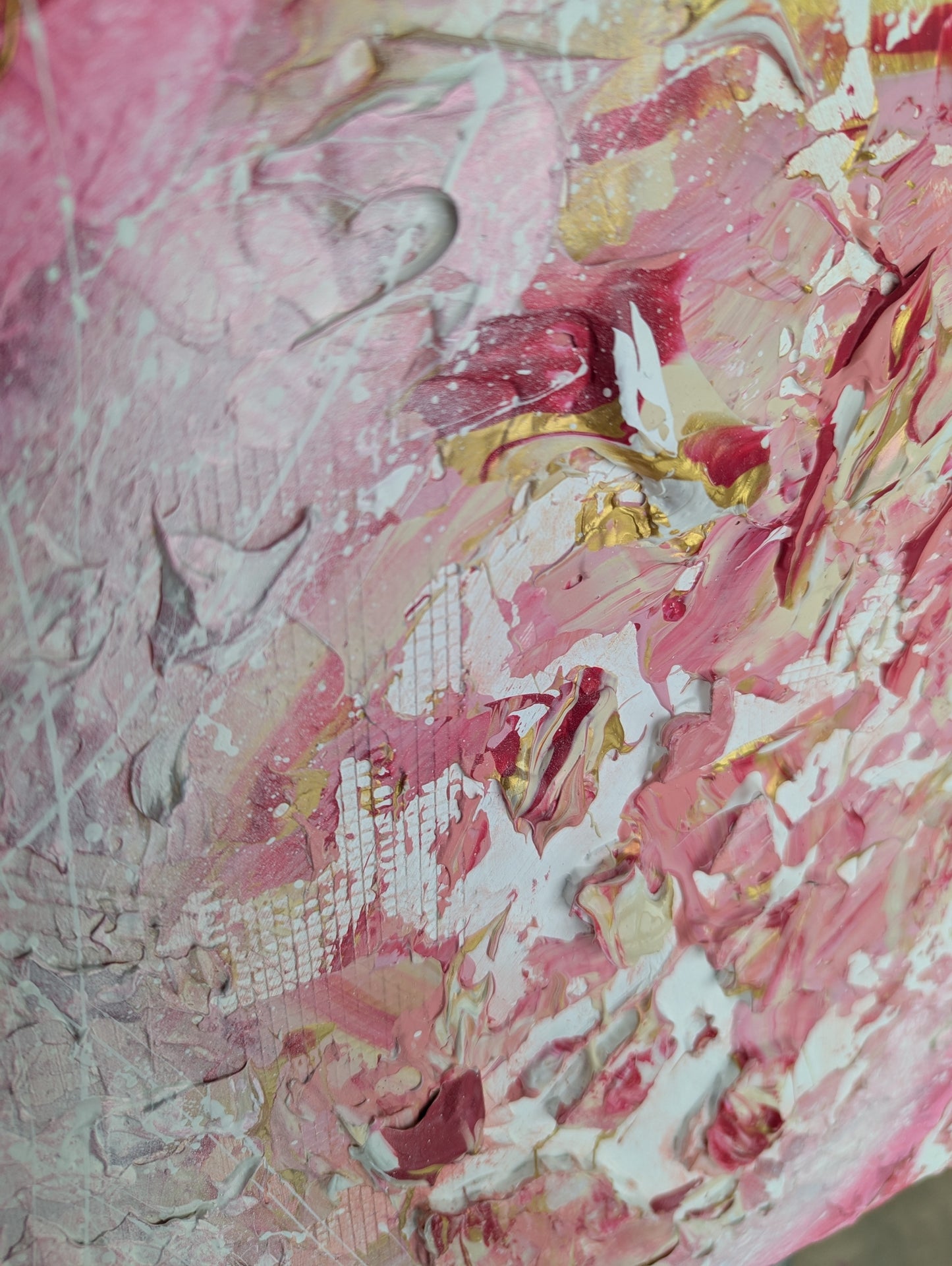 Toile abstraite ''Une douceur pour soi''