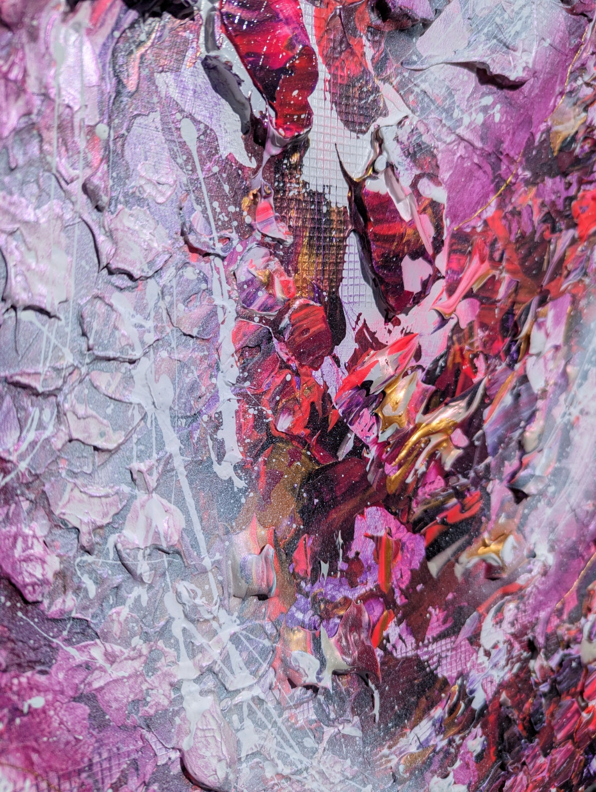 Toile abstraite ''Me voici, me voilà!'