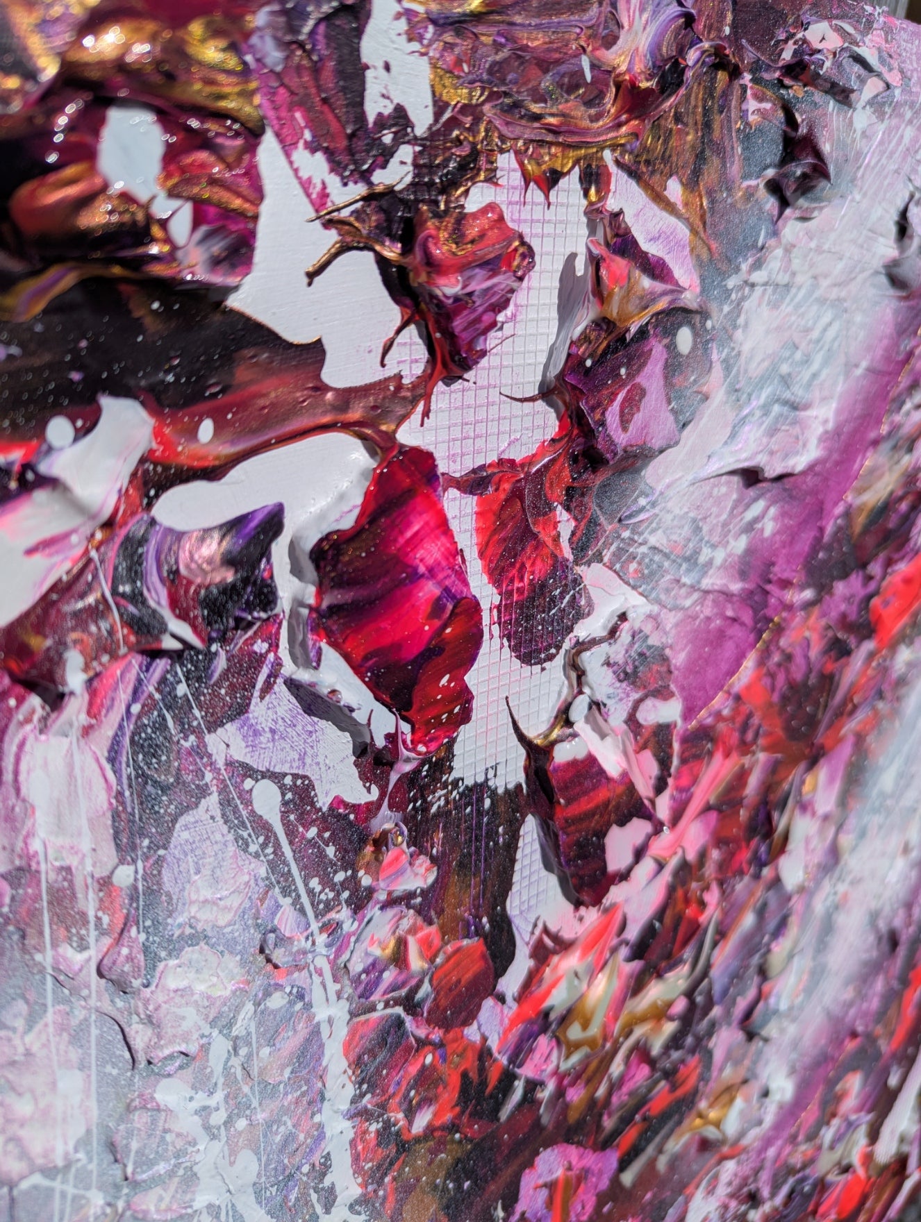 Toile abstraite ''Me voici, me voilà!'