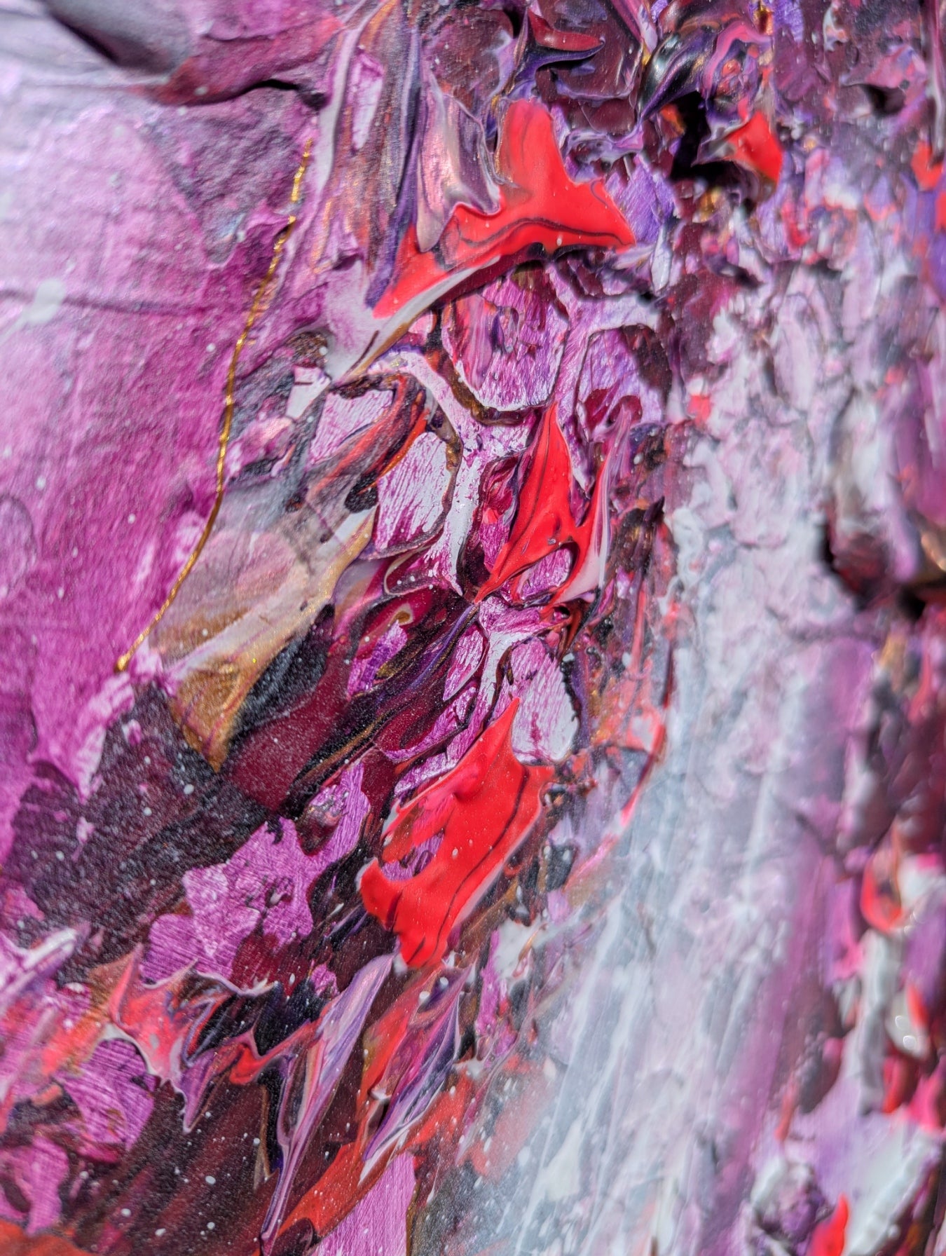 Toile abstraite ''Me voici, me voilà!'