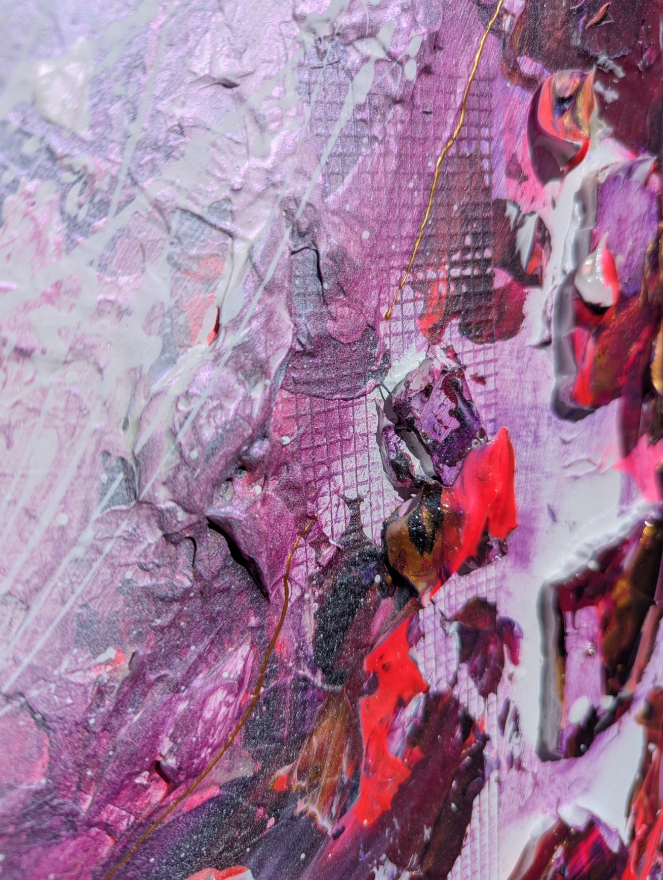Toile abstraite ''Me voici, me voilà!'