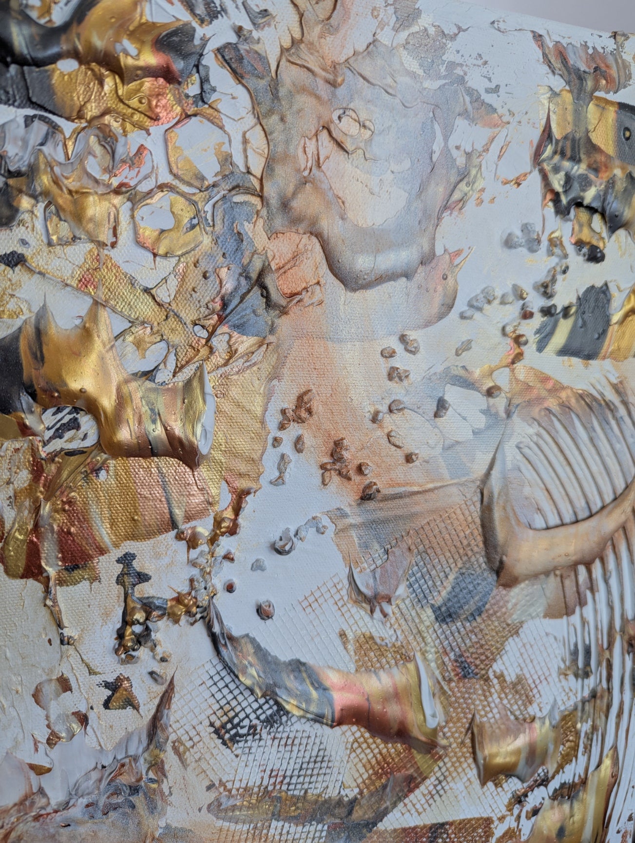 Toile abstraite ''Rococo et noix de coco''