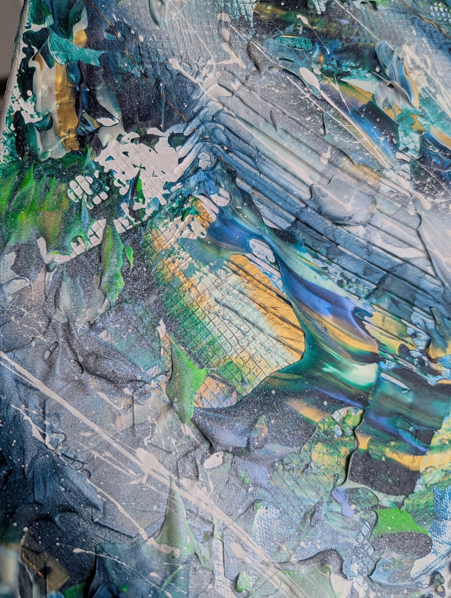Toile abstraite ''Les beautés de l'océan