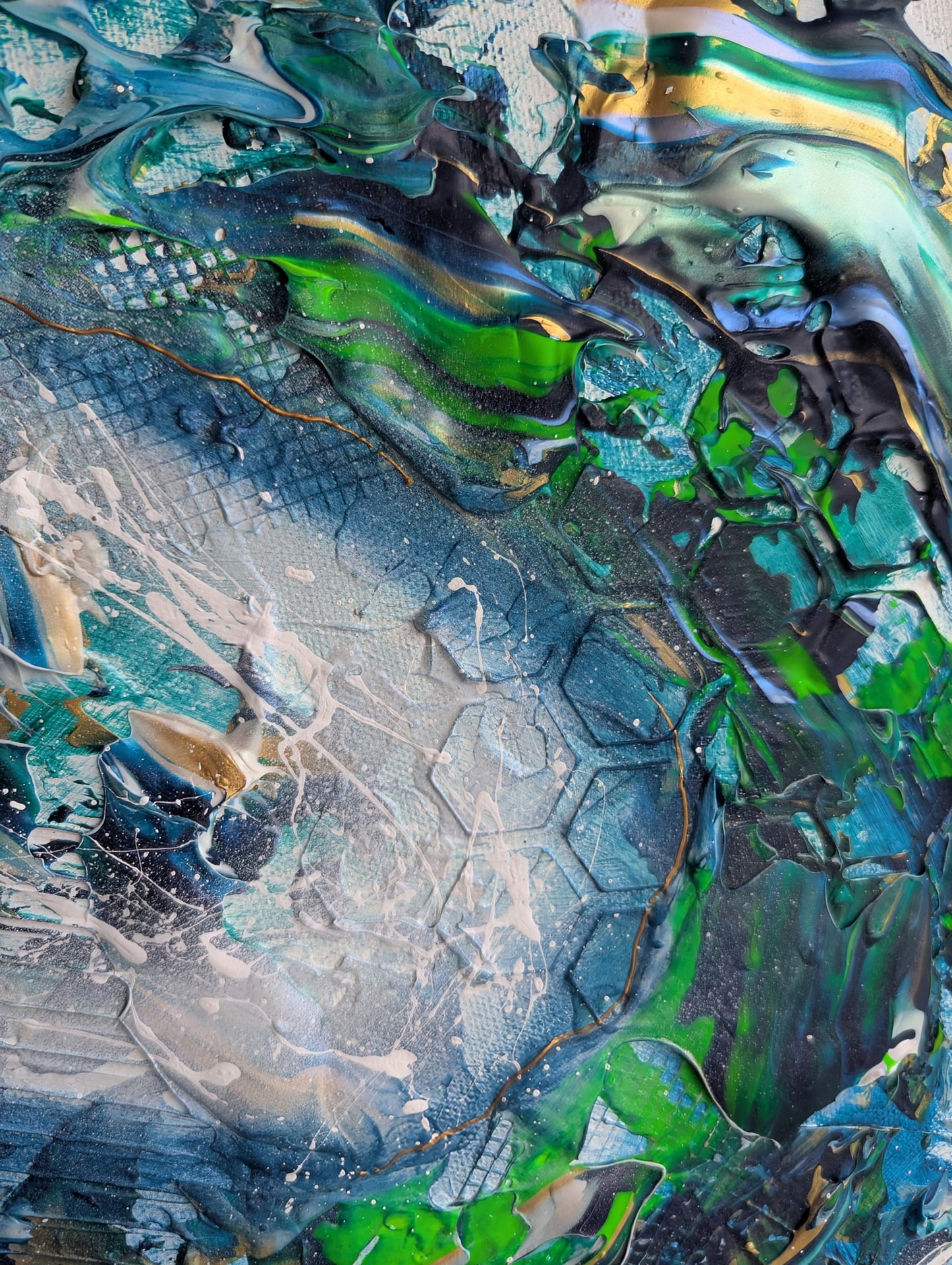 Toile abstraite ''Les beautés de l'océan