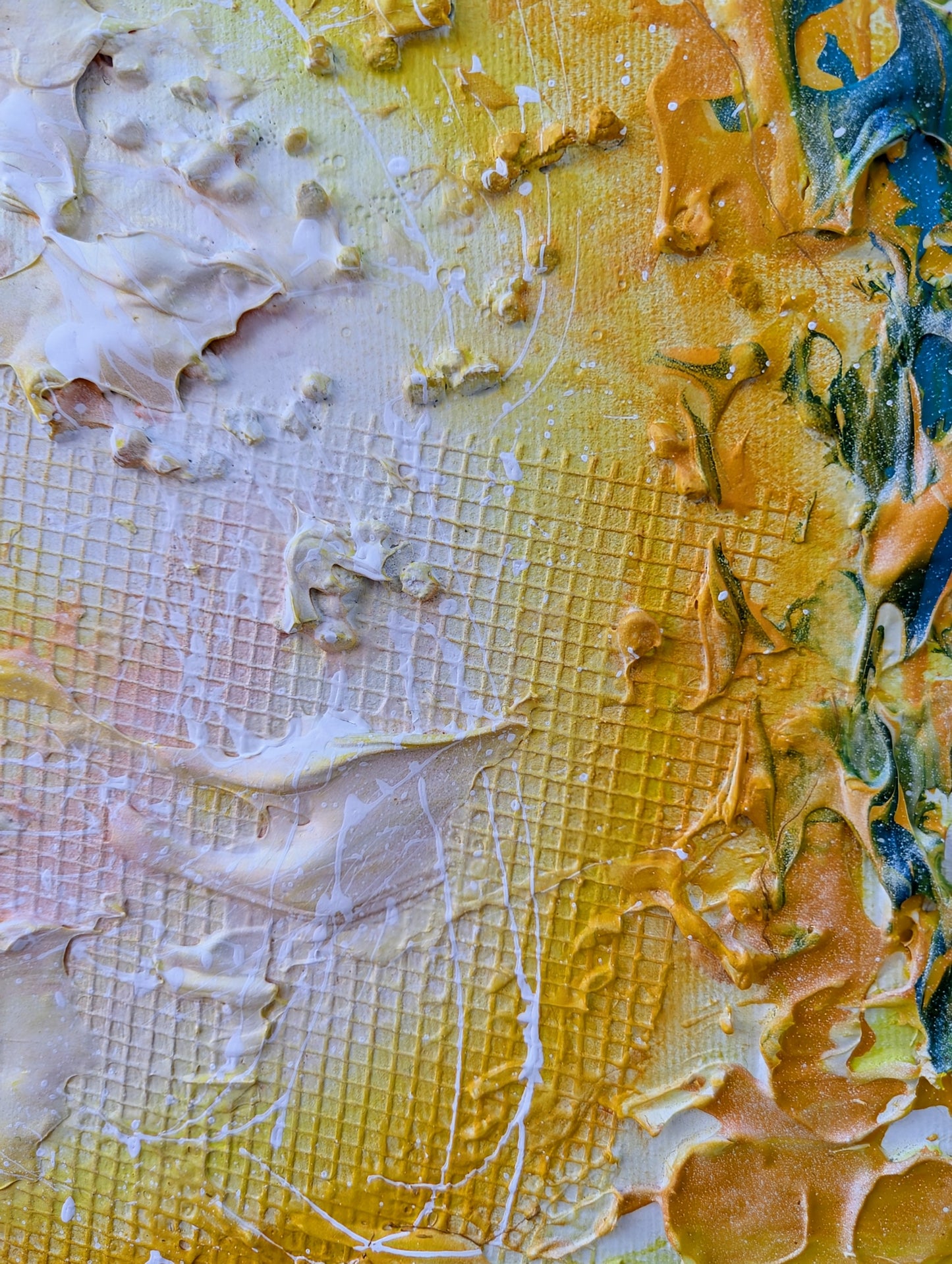 Toile abstraite ''Ma crevette d'amour''