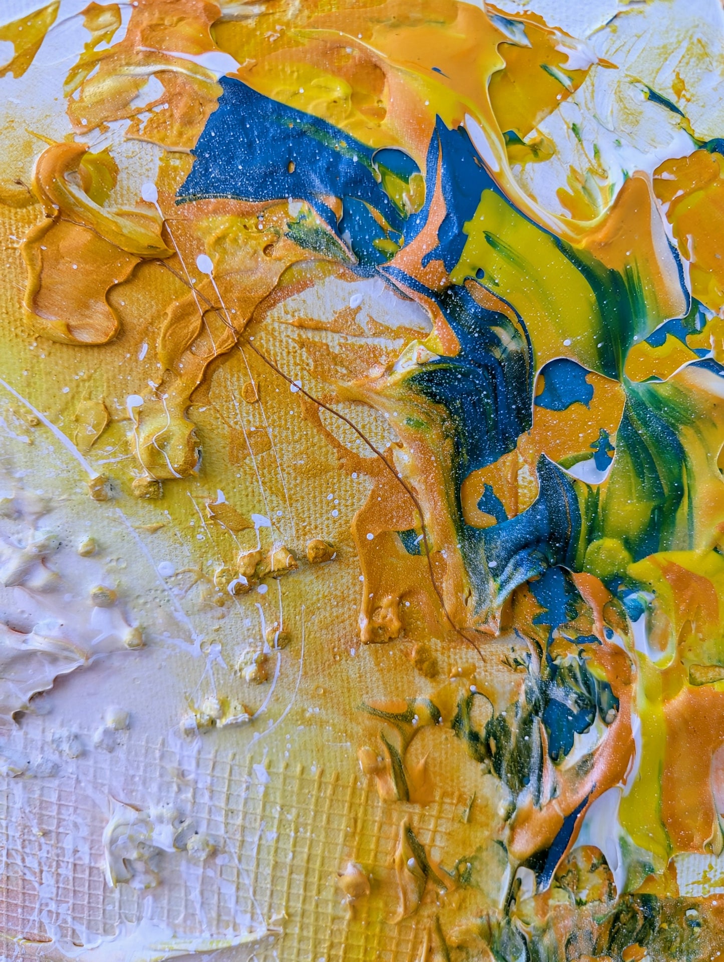 Toile abstraite ''Ma crevette d'amour''