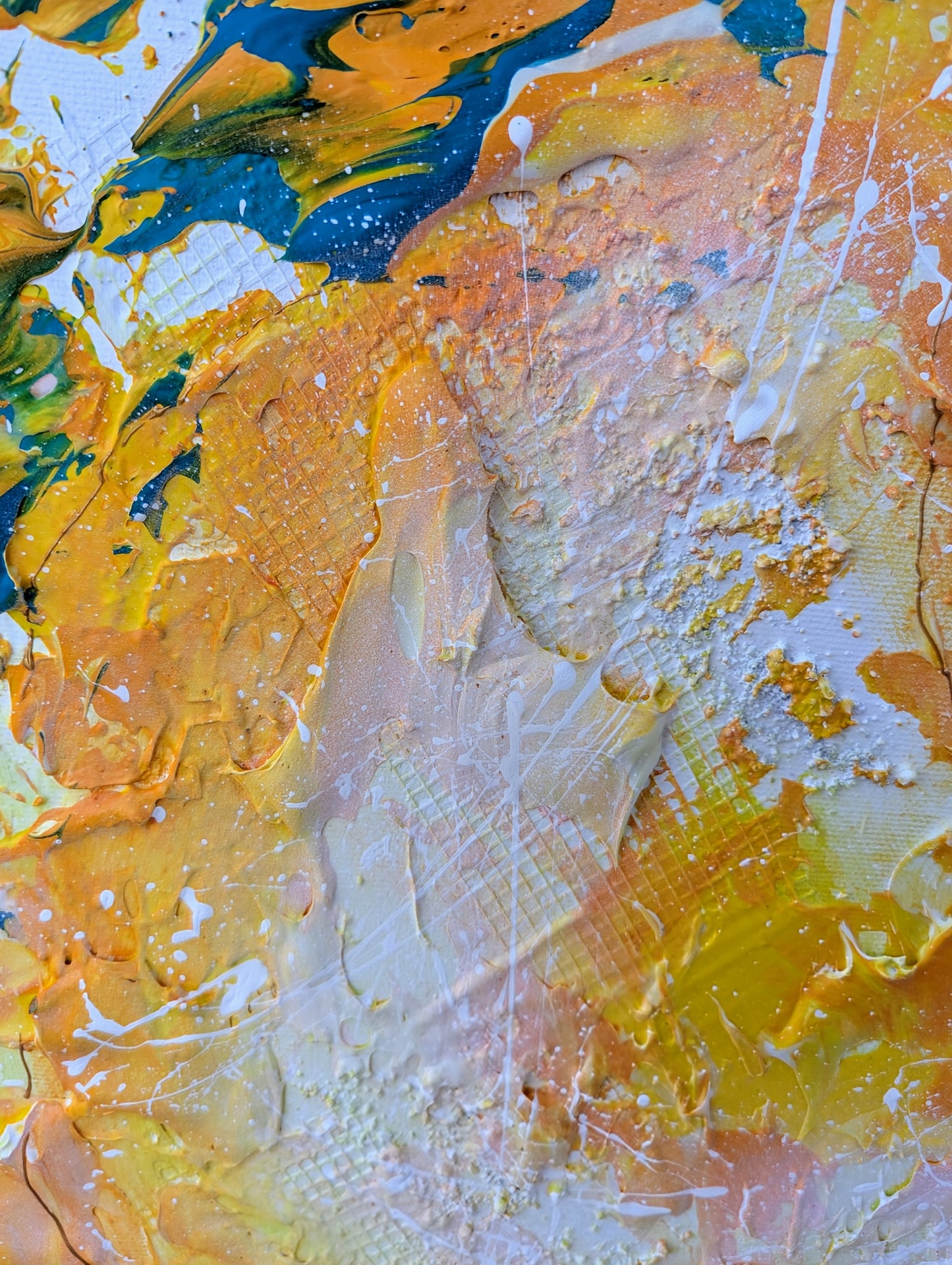 Toile abstraite ''Enfin le soleil''