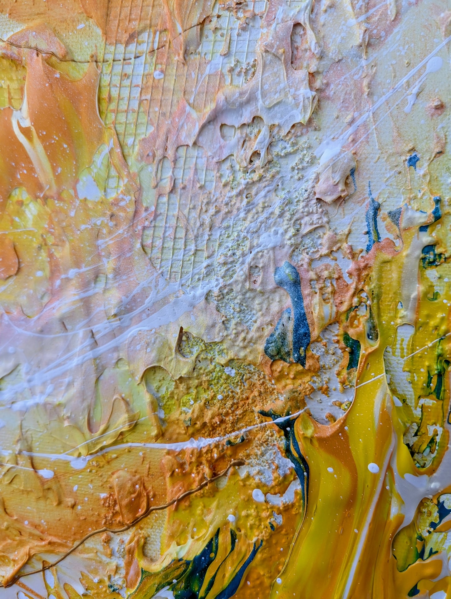 Toile abstraite ''Enfin le soleil''