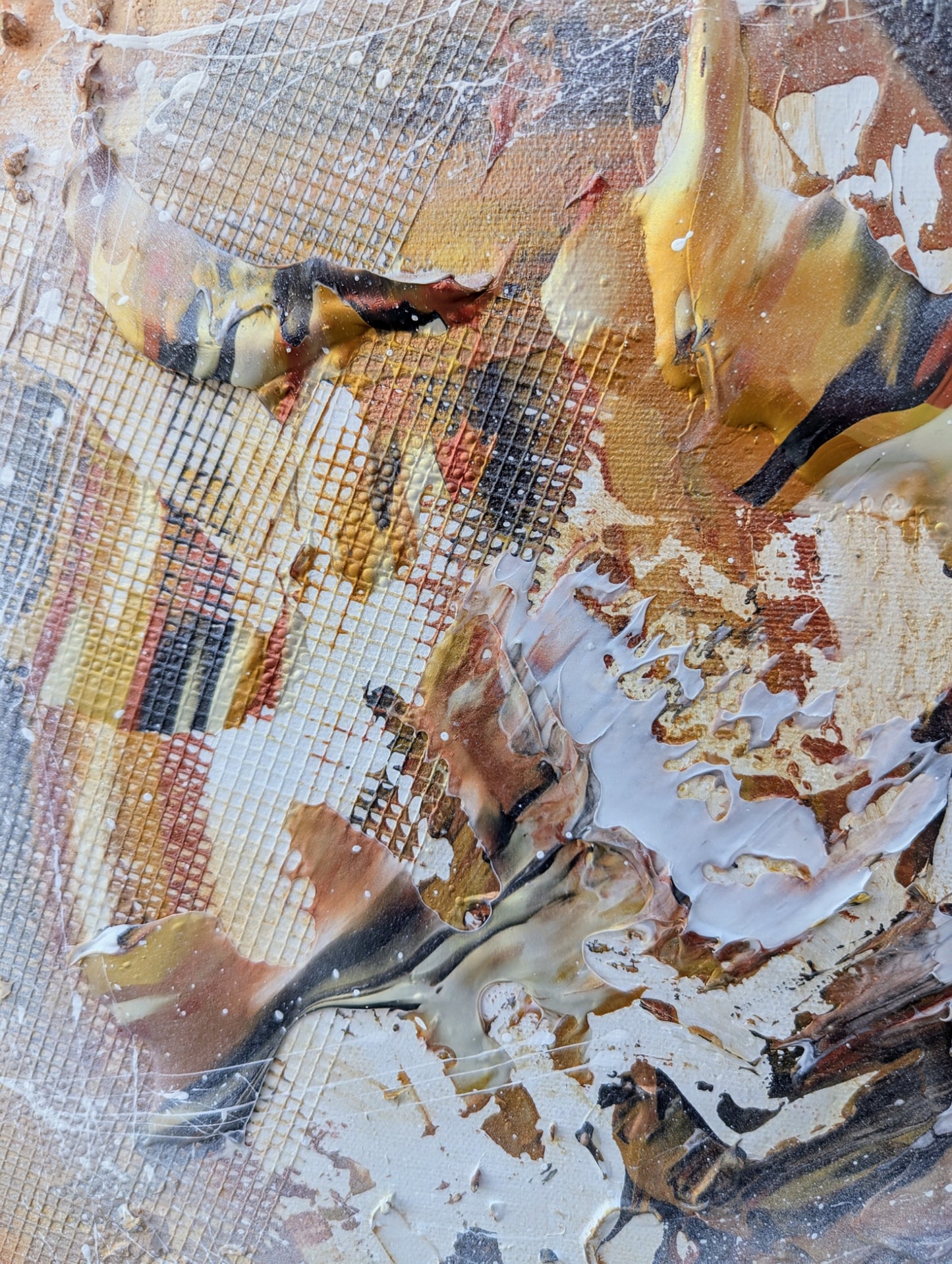 Toile abstraite ''Rococo et noix de coco''