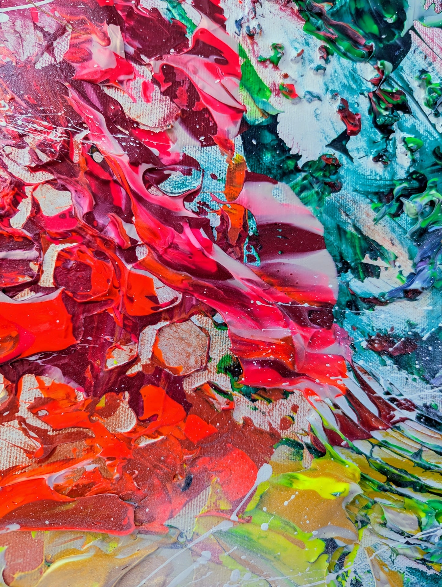Toile abstraite ''Vers l'infini et plus loin encore''