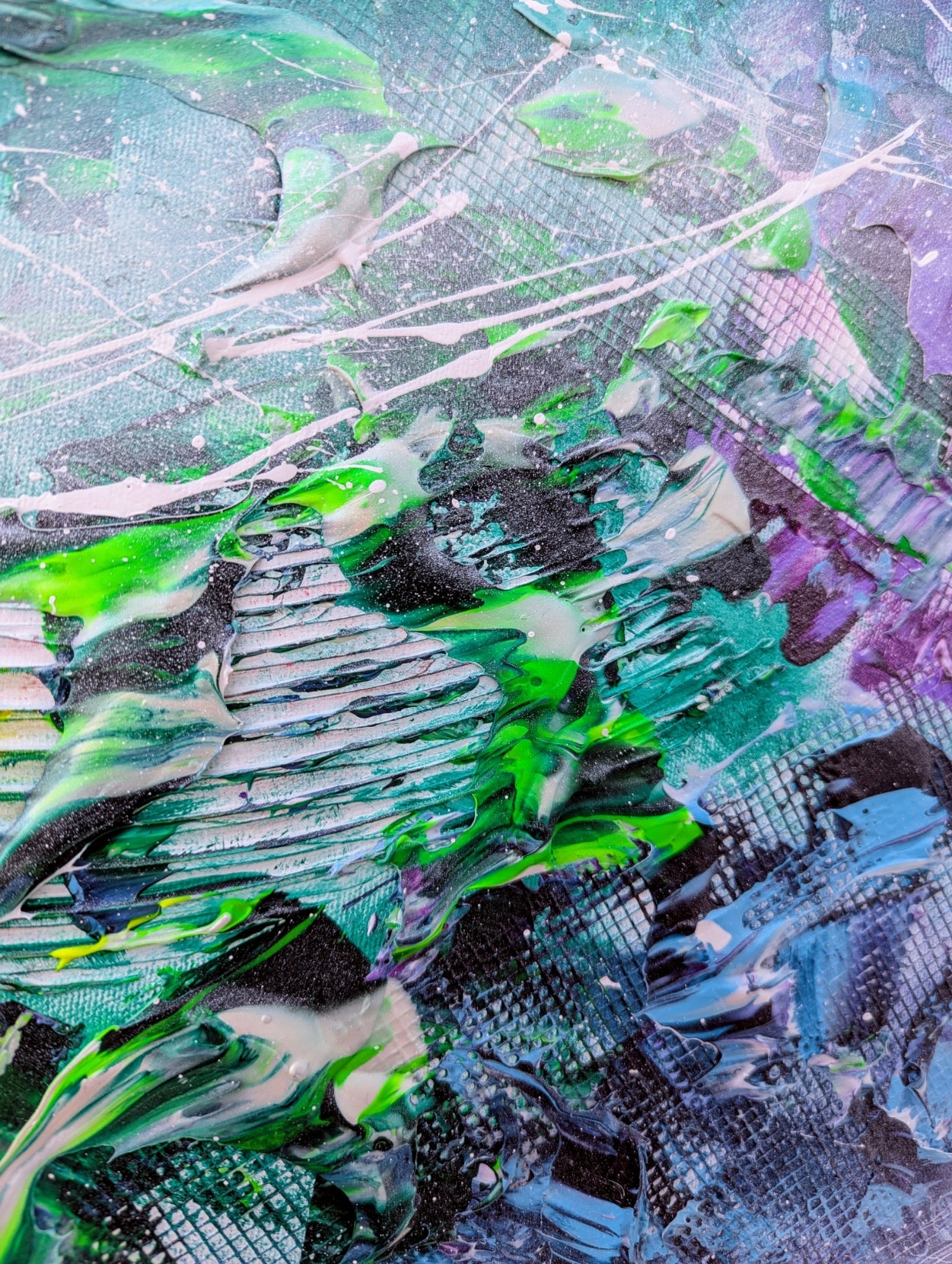Toile abstraite ''Vers l'infini et plus loin encore''