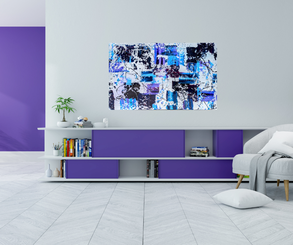 Toile abstraite ''Symbiose''