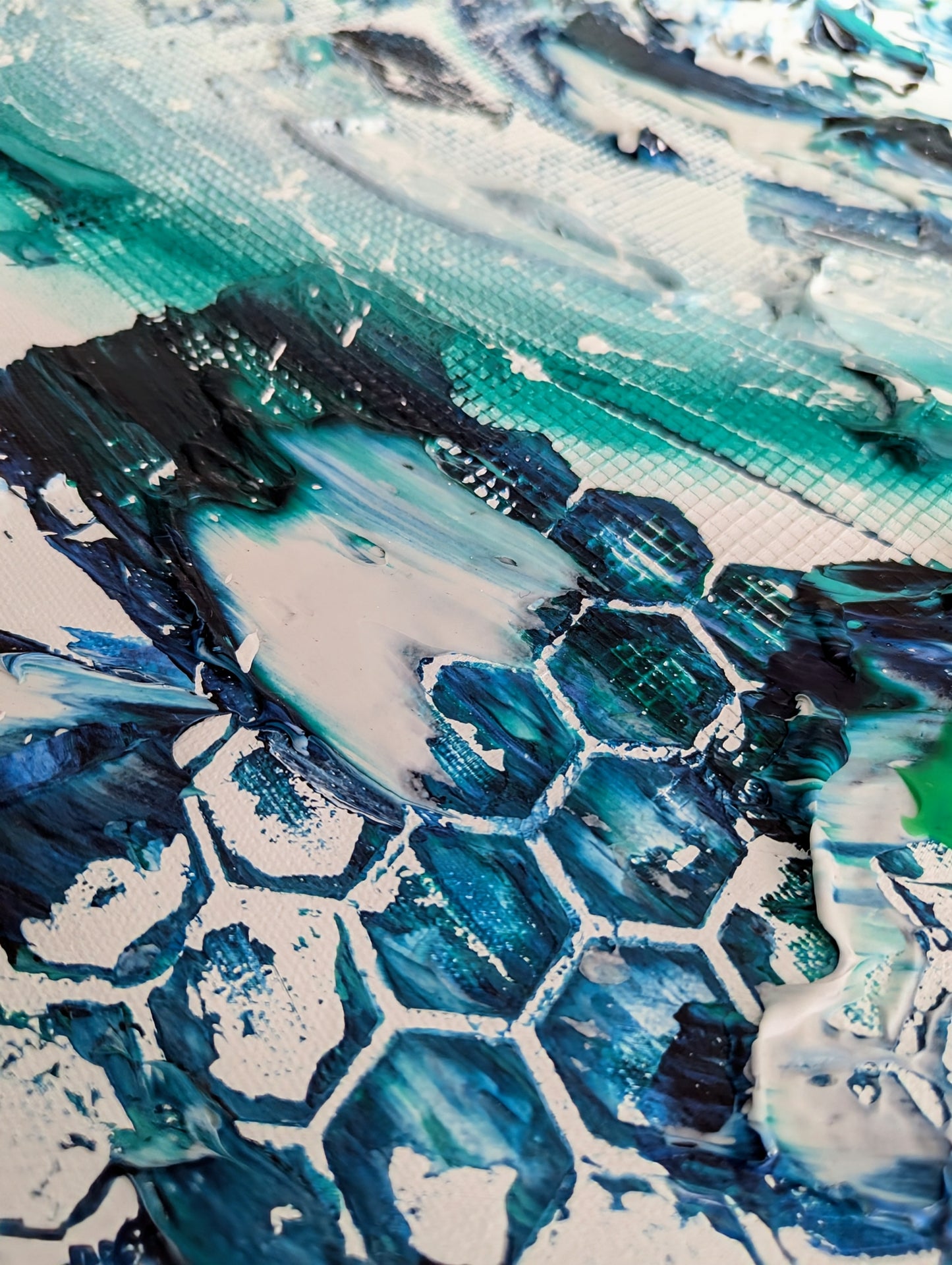 Toile abstraite ''Douce cascade''