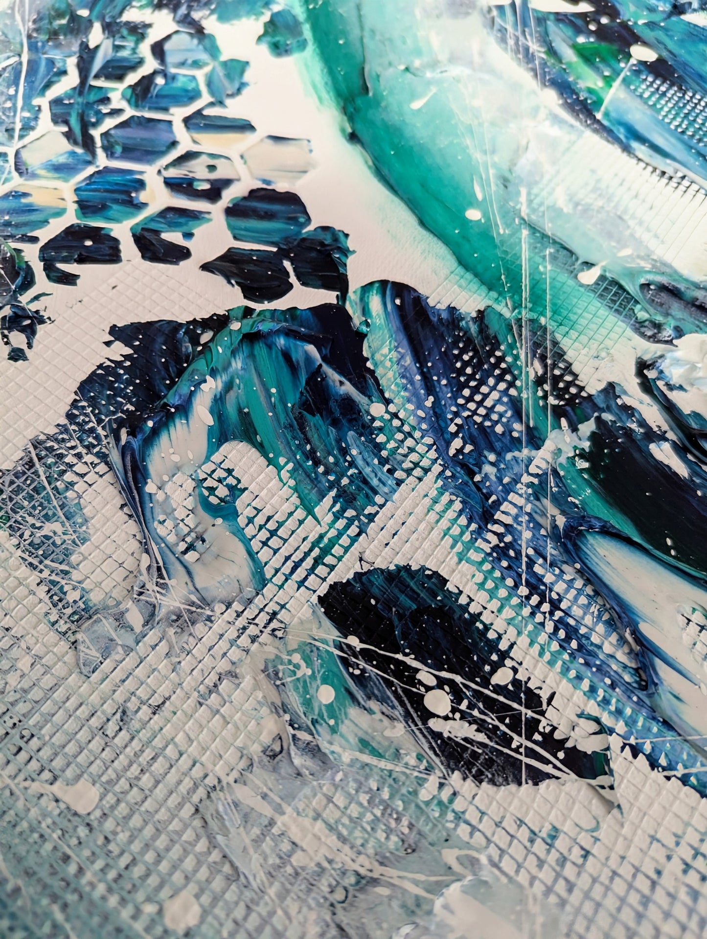 Toile abstraite ''Douce cascade''