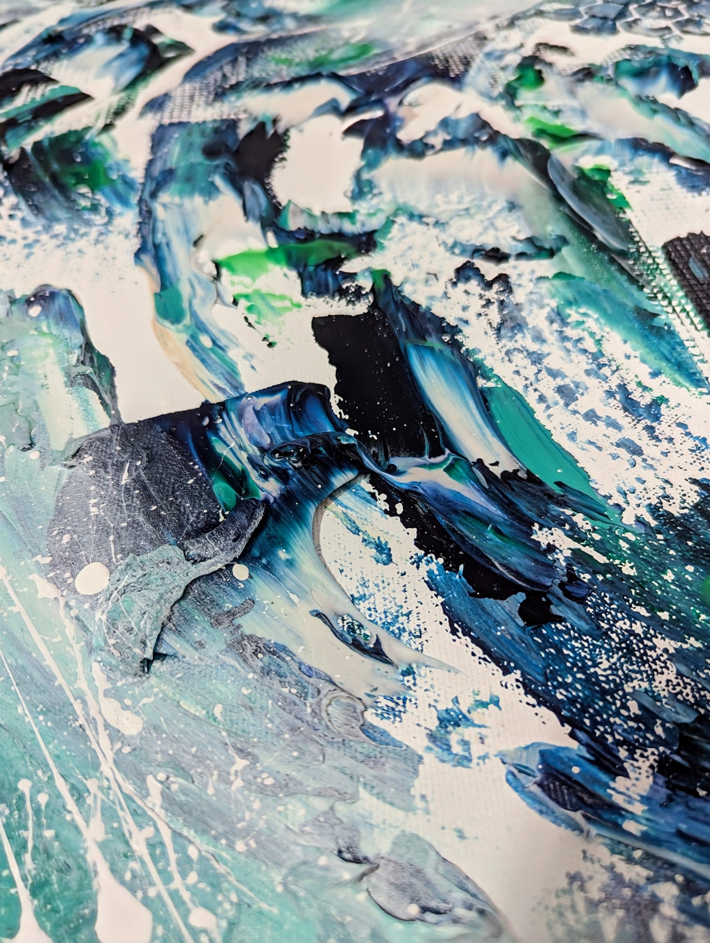 Toile abstraite ''Douce cascade''