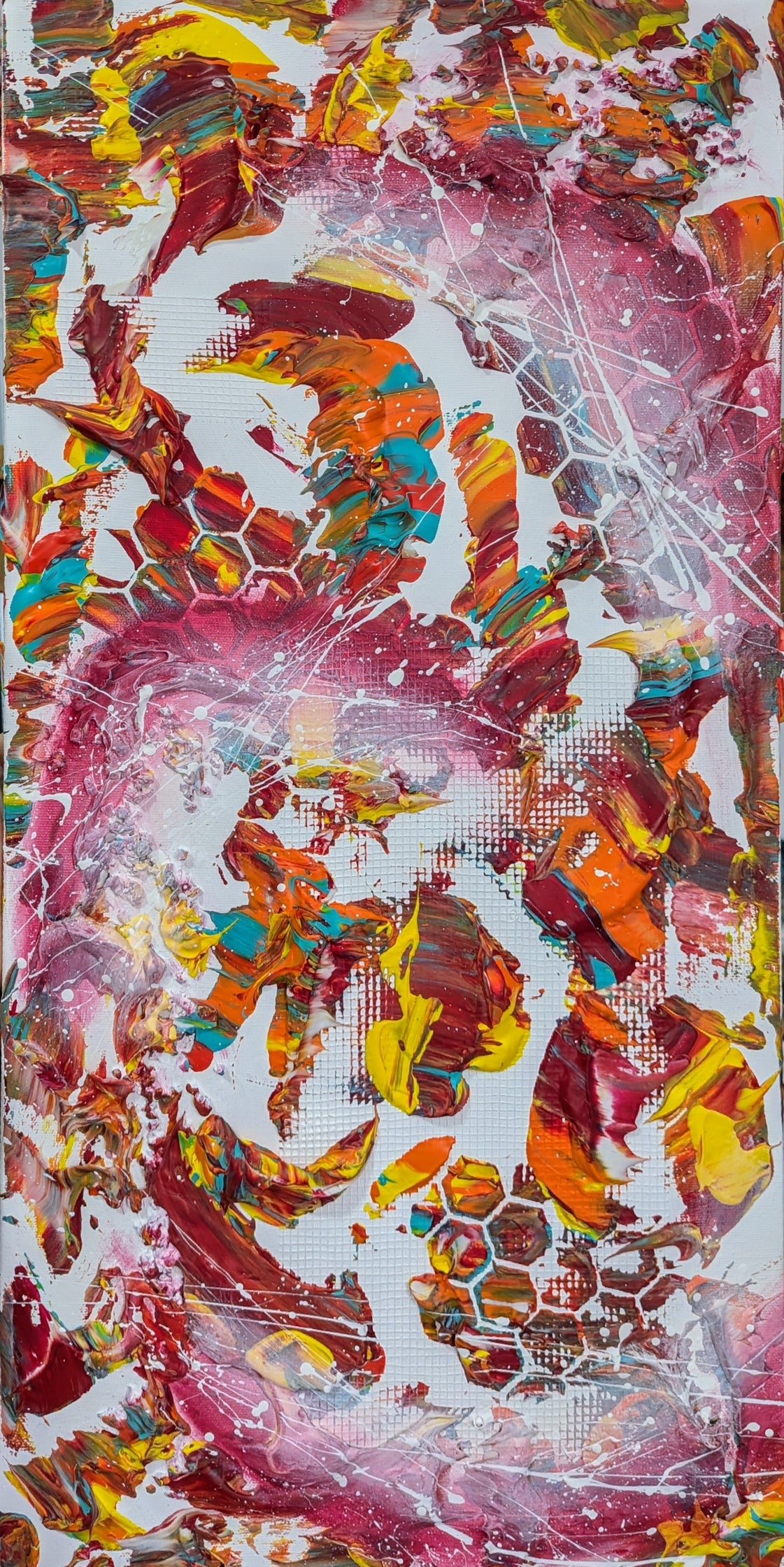 Toile abstraite ''Éclatante''
