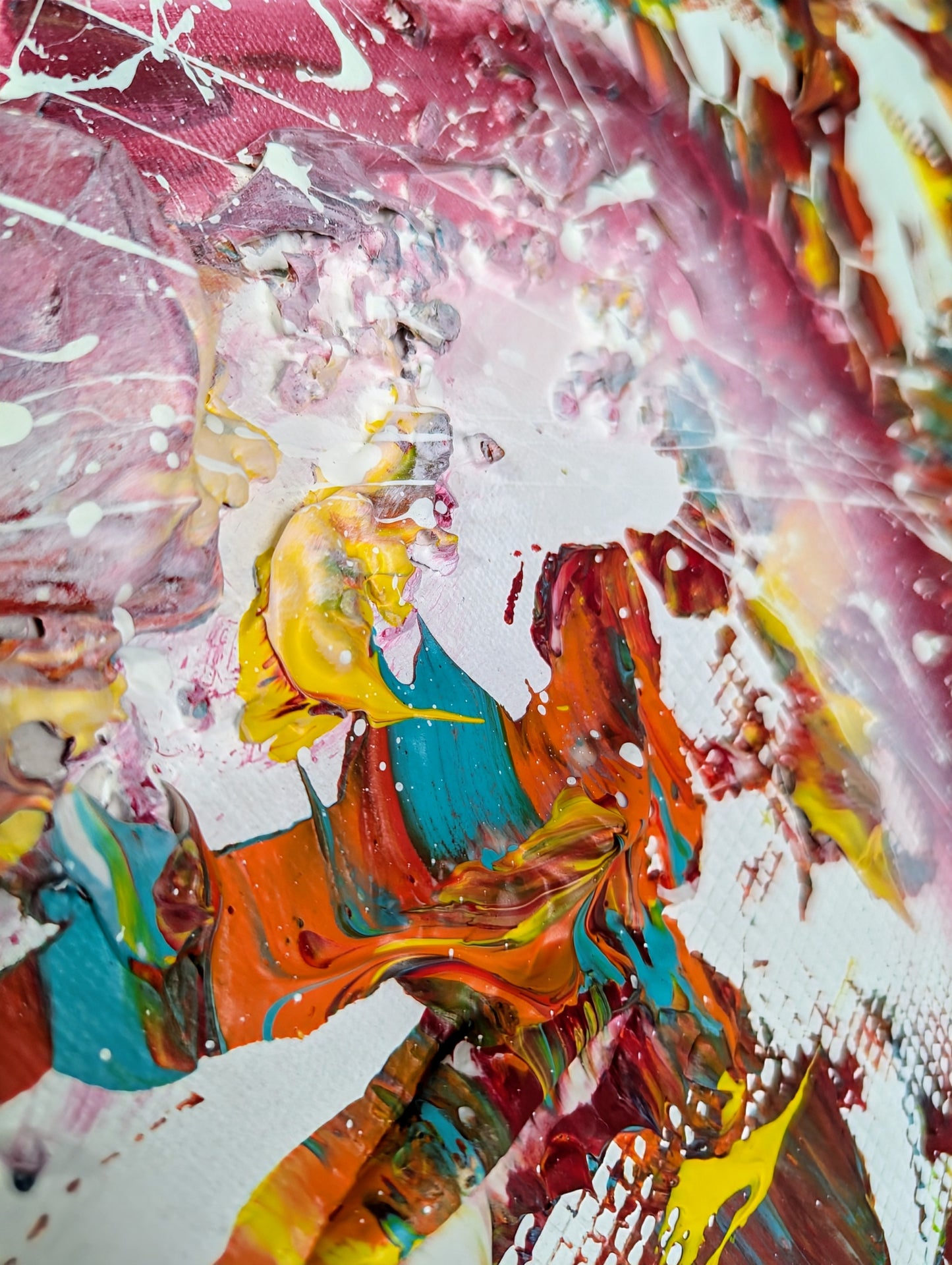Toile abstraite ''Éclatante''