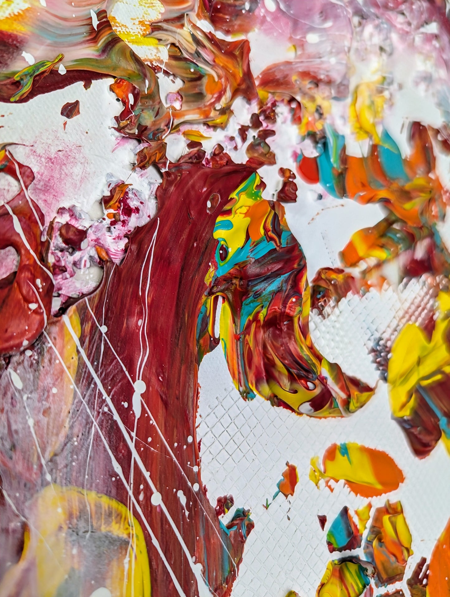 Toile abstraite ''Éclatante''