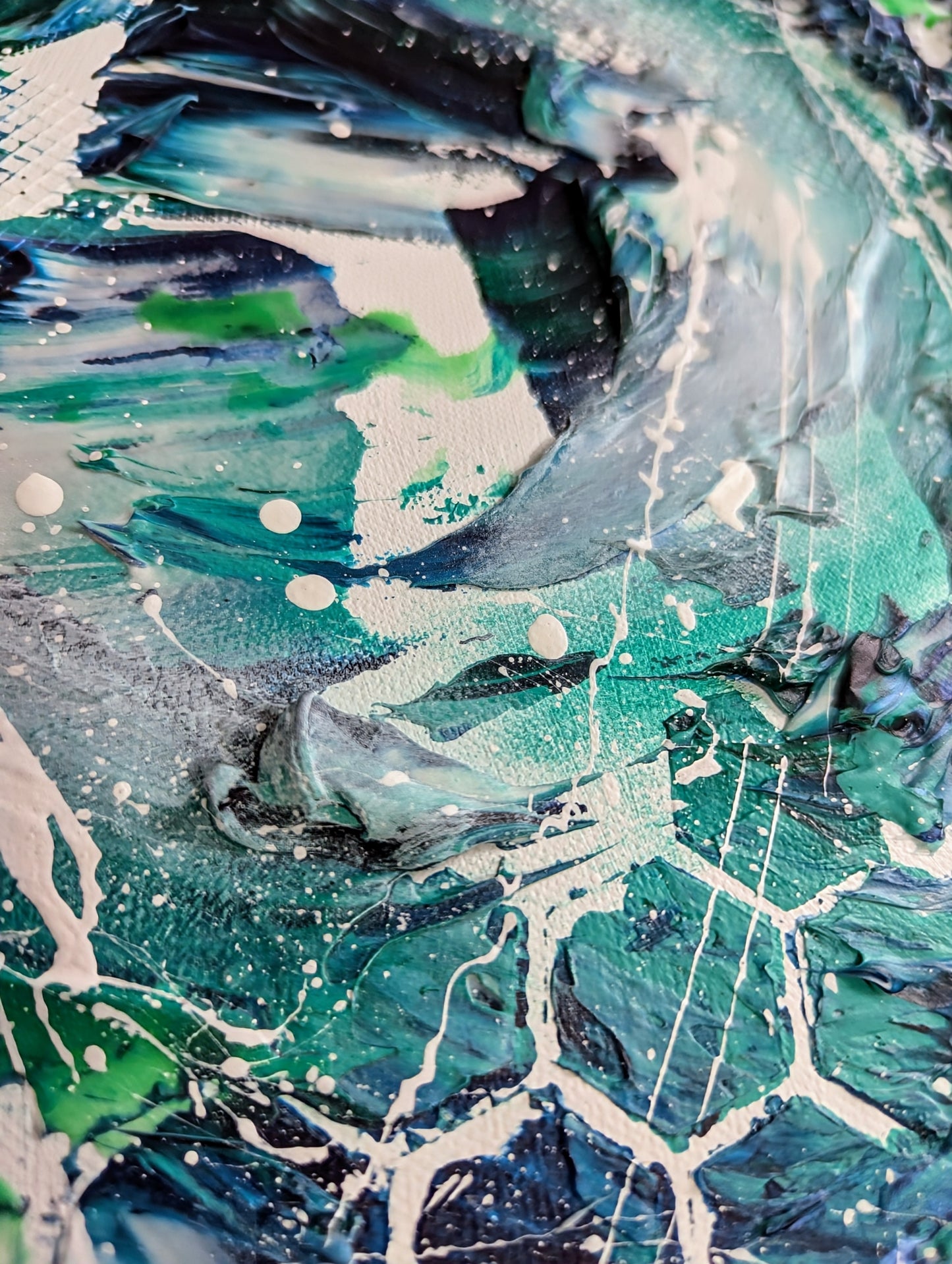 Toile abstraite ''Étang mélodieux''